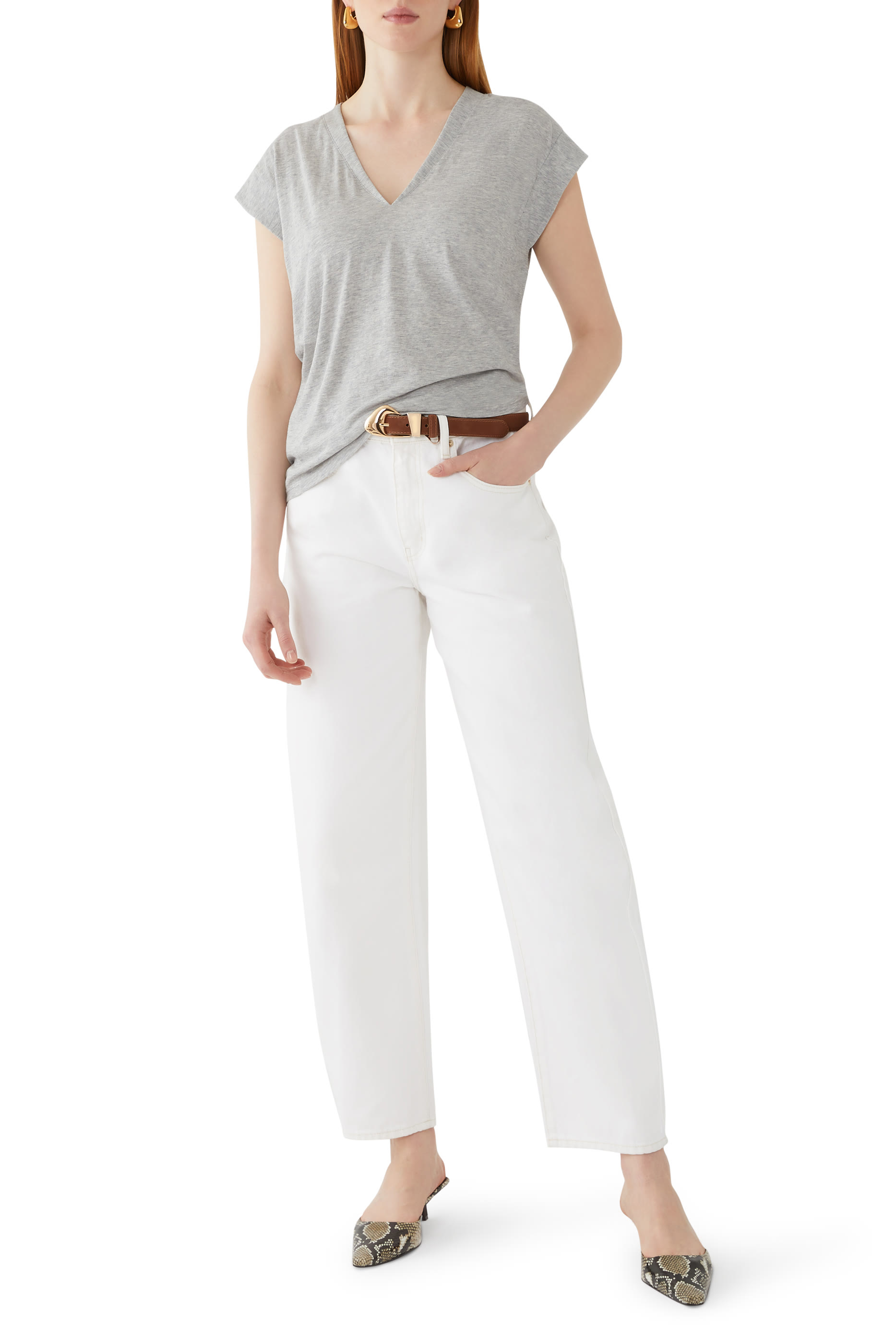  V-Neck Cotton T-Shirt