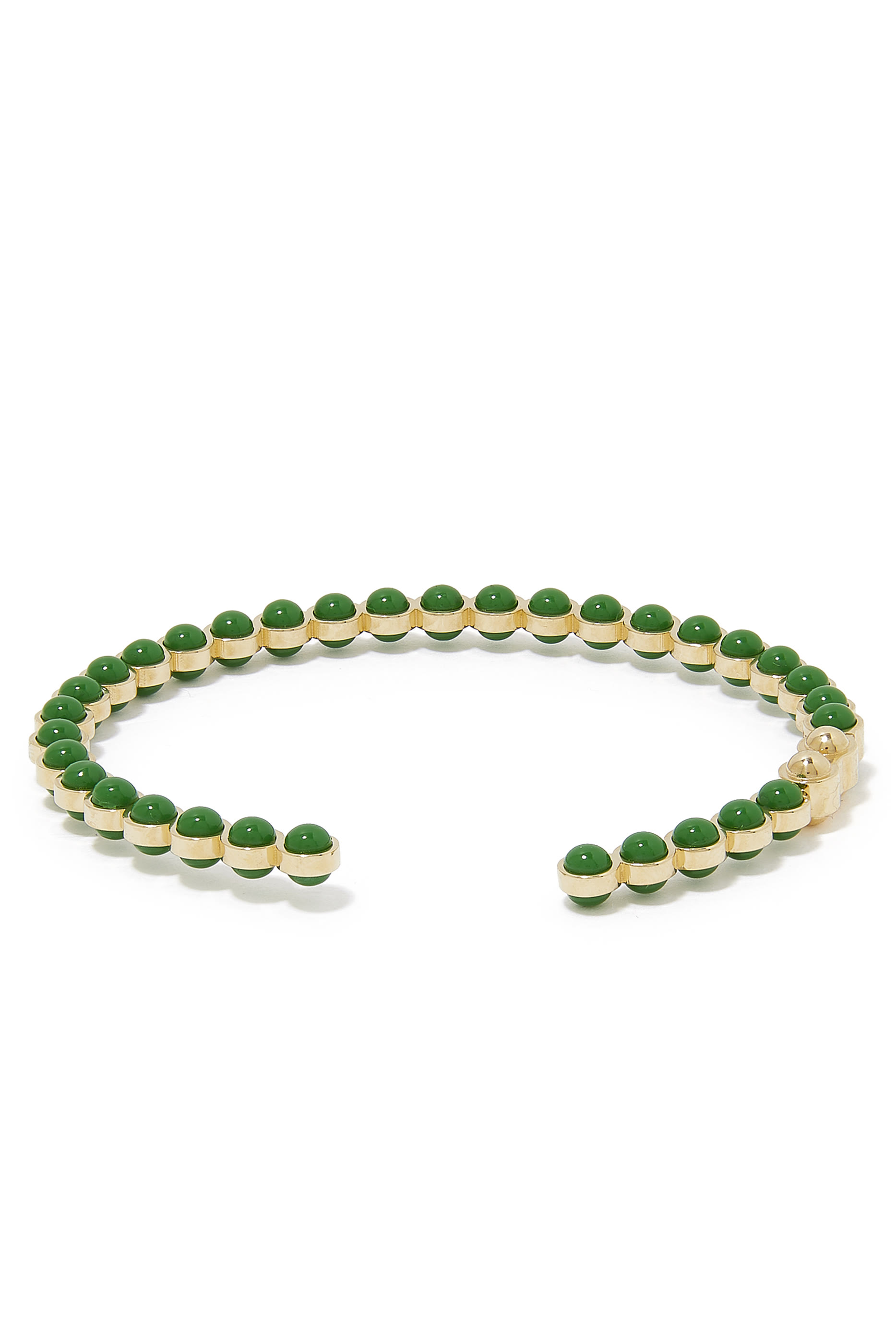 Atoms Bangle Size 1, 18k Yellow Gold with Enamel & Diamonds