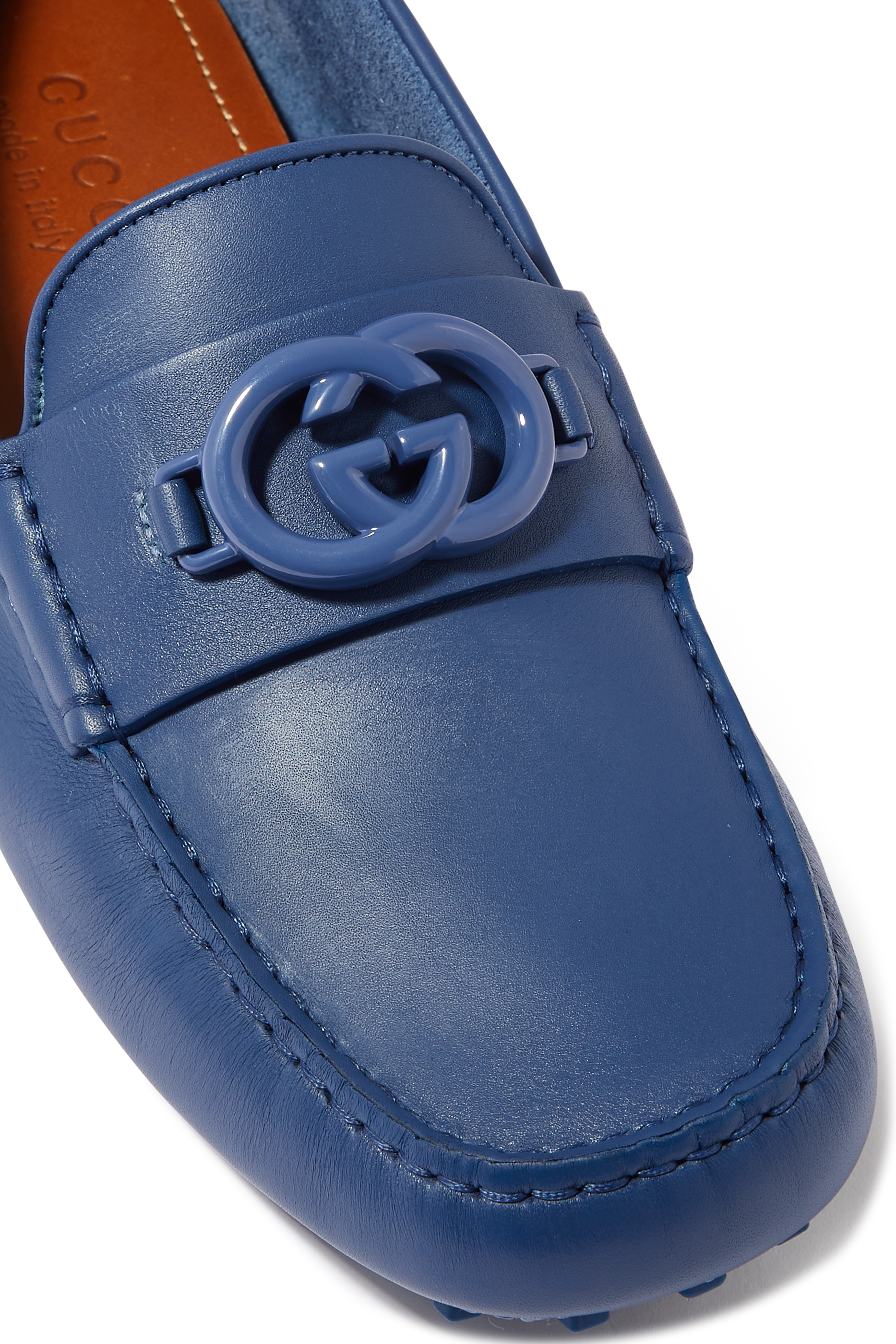 Interlocking G Leather Drivers