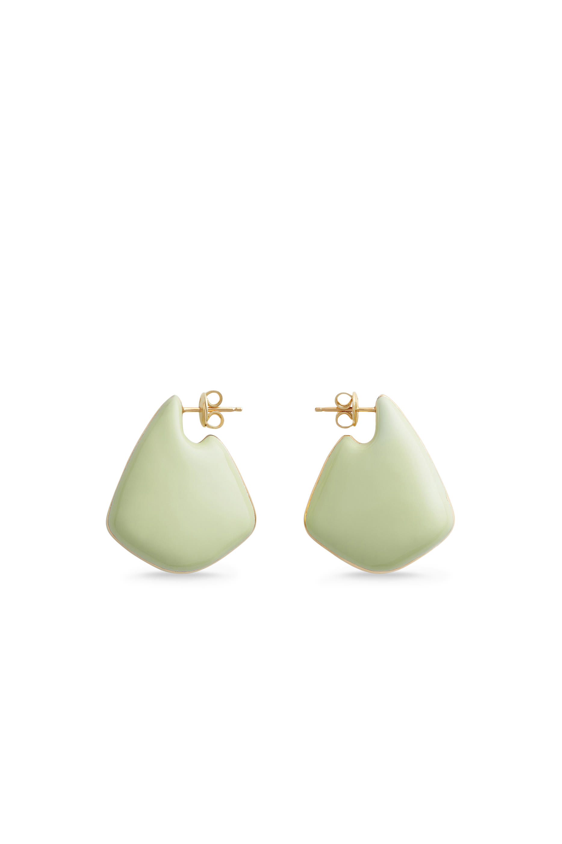 Small Fin Earrings, 18k Gold-plated Sterling Silver