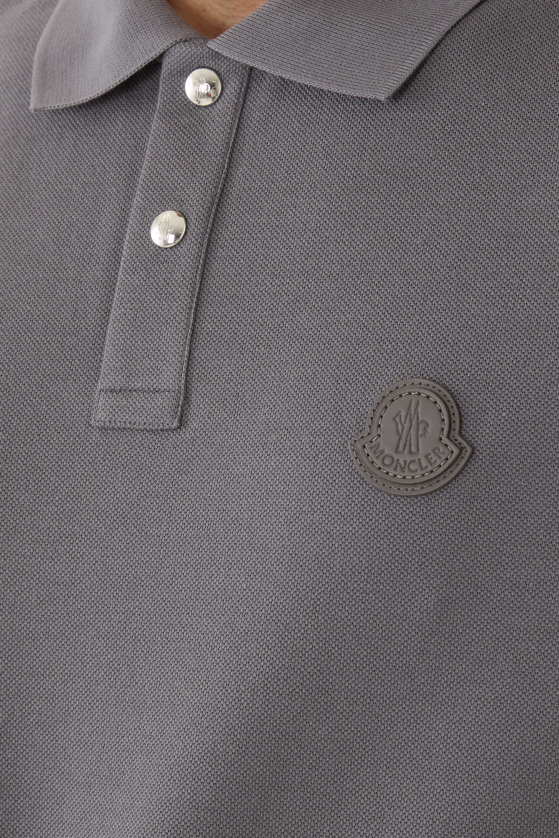 Logo Patch Cotton Piquet Polo Shirt