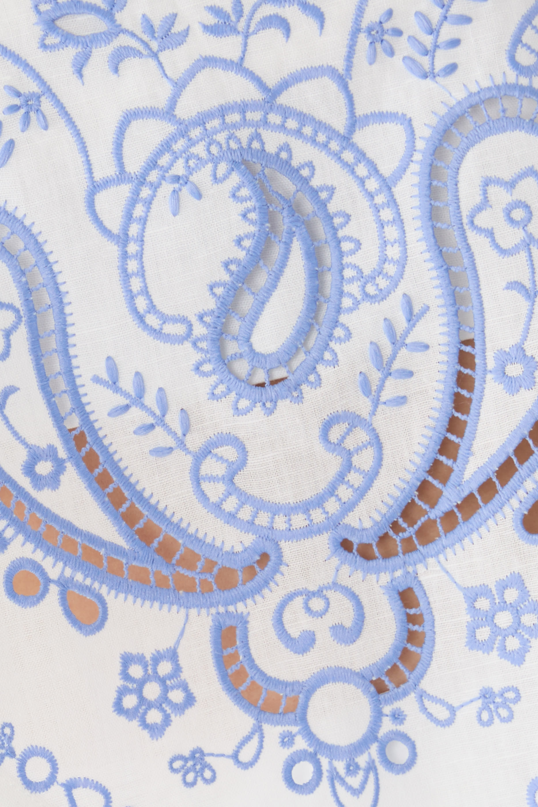 Embroidered Linen Top