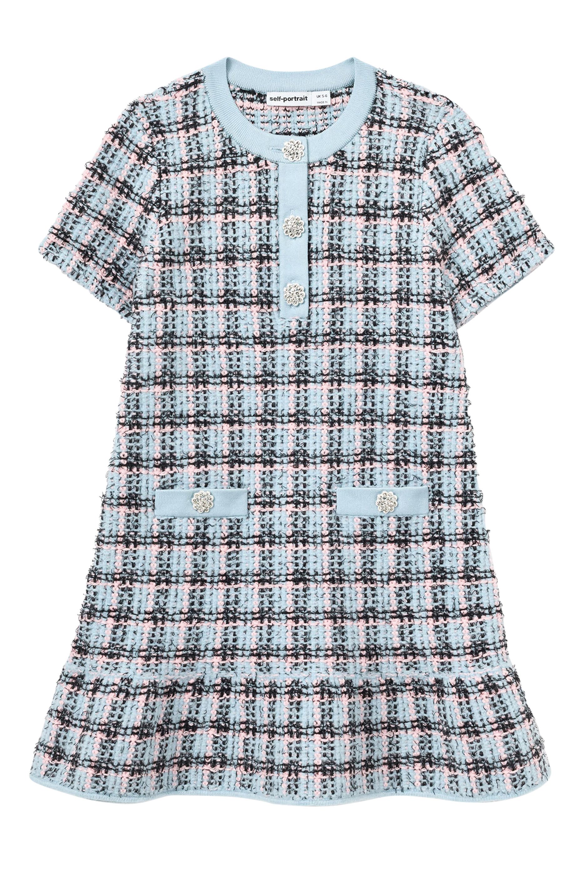 Kids Textured Stripe Knit Dress