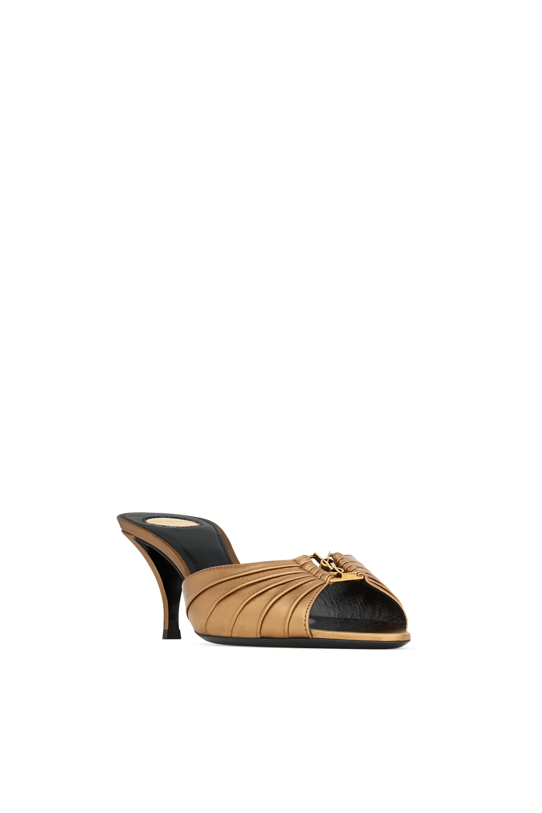 Babylone 60 Mules in Metallic Leather