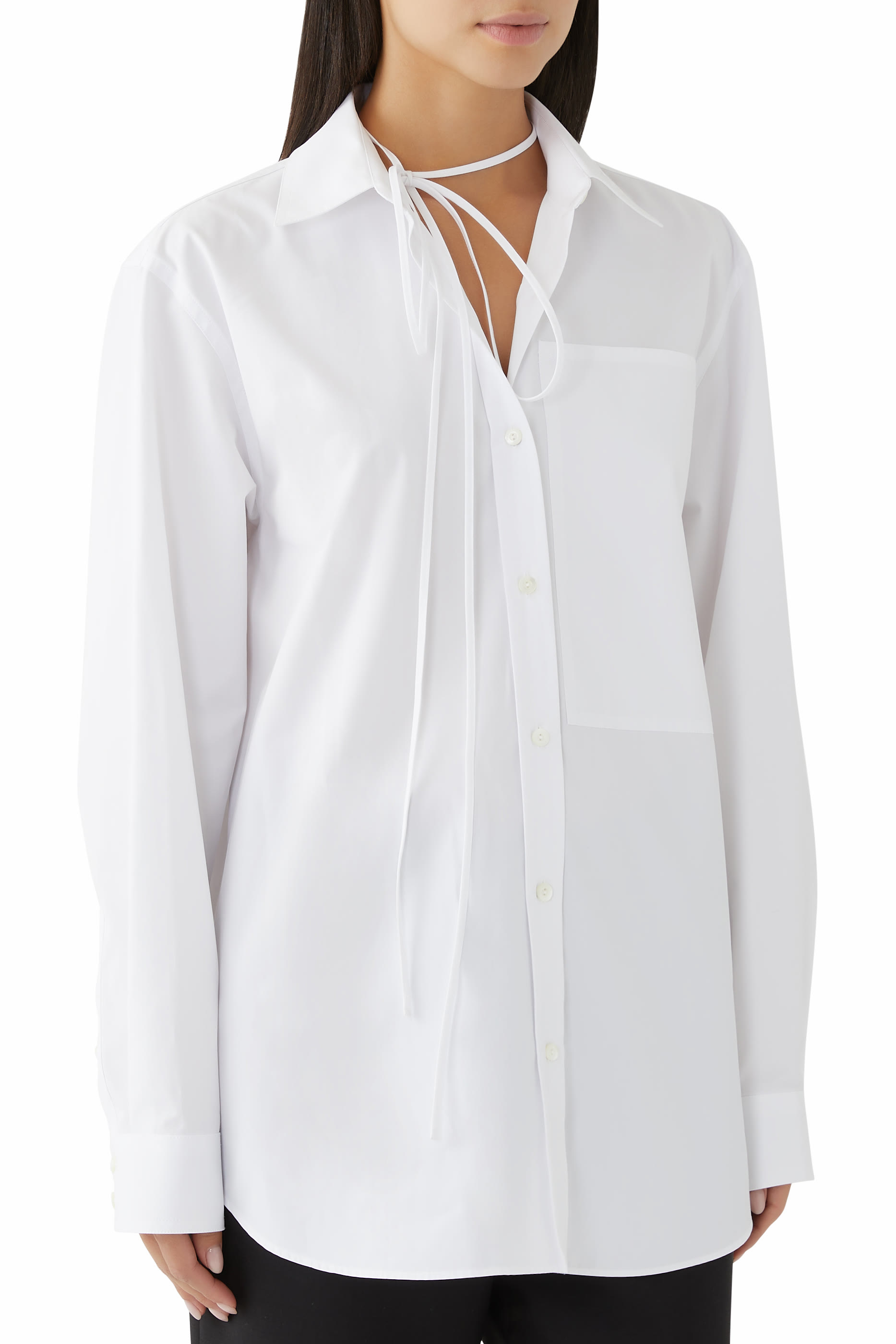 Embossed Cotton Poplin Shirt