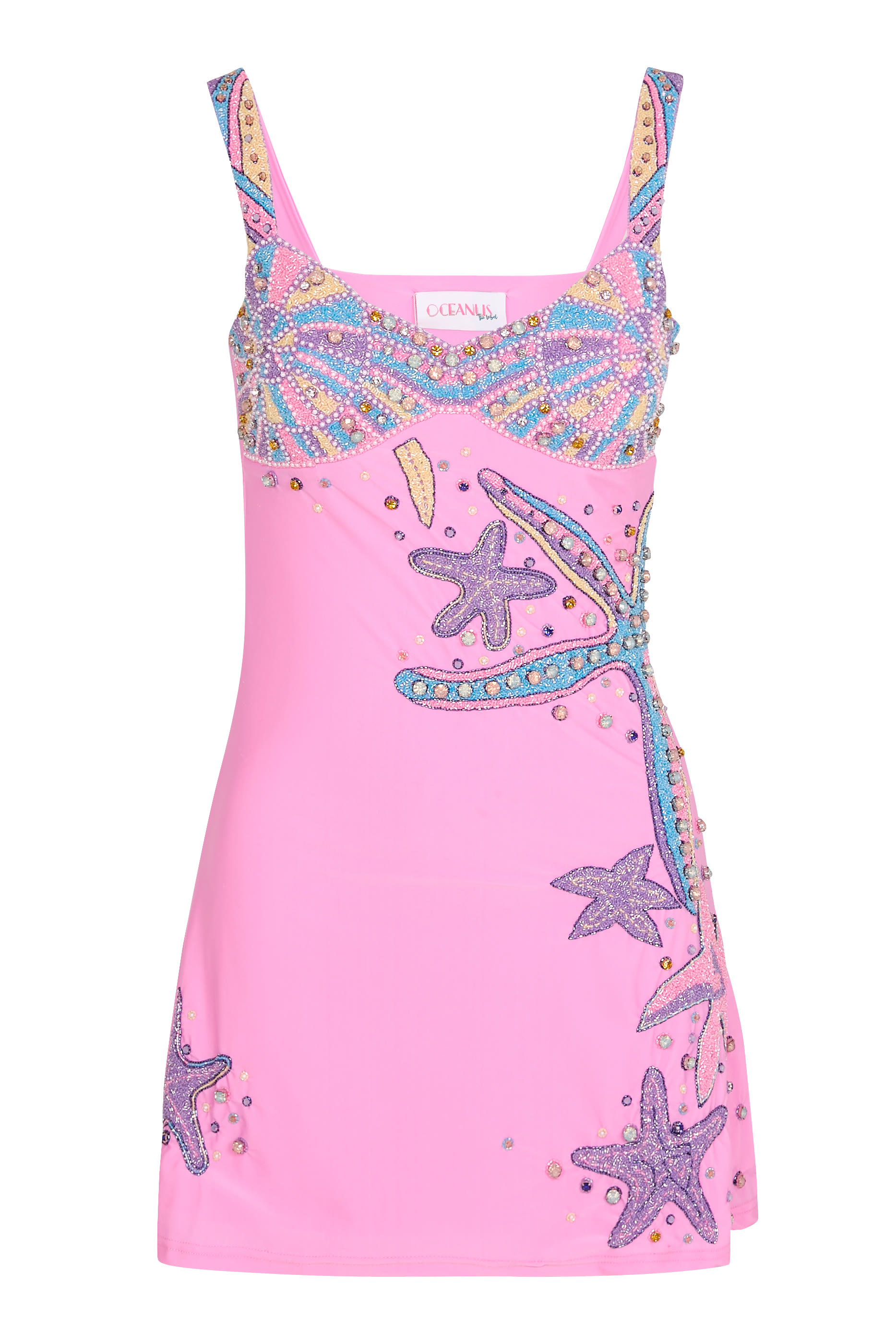 Crescent Shell Mini Dress