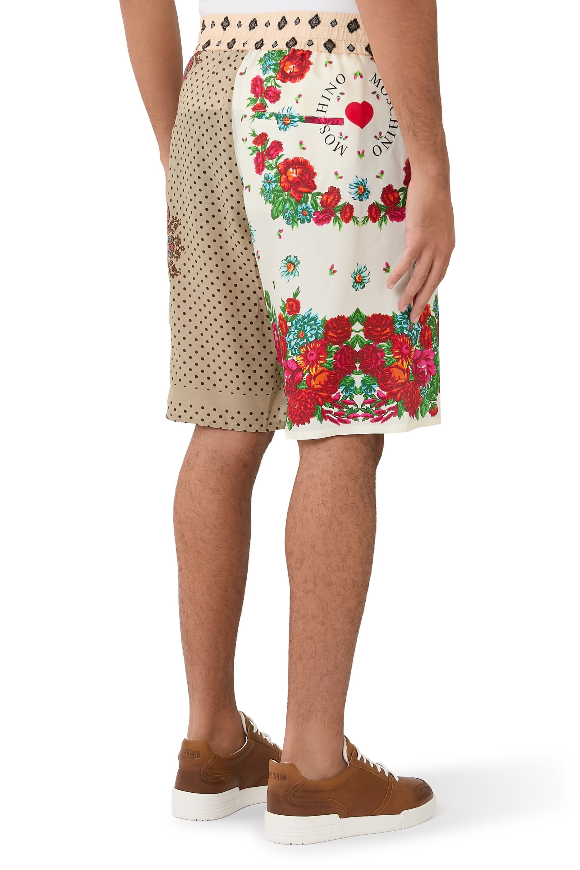  Printed Silk Bermuda Shorts 