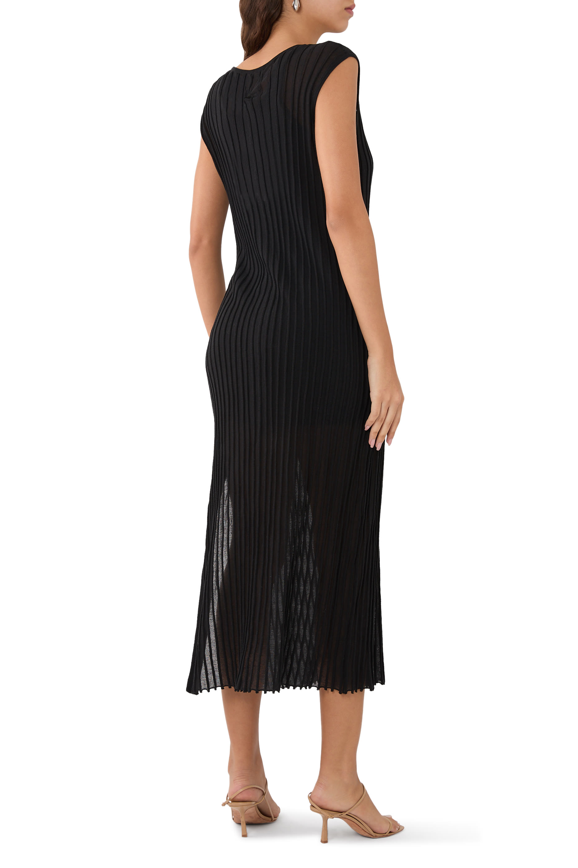 Ada Sleeveless Long Knit Dress with Split