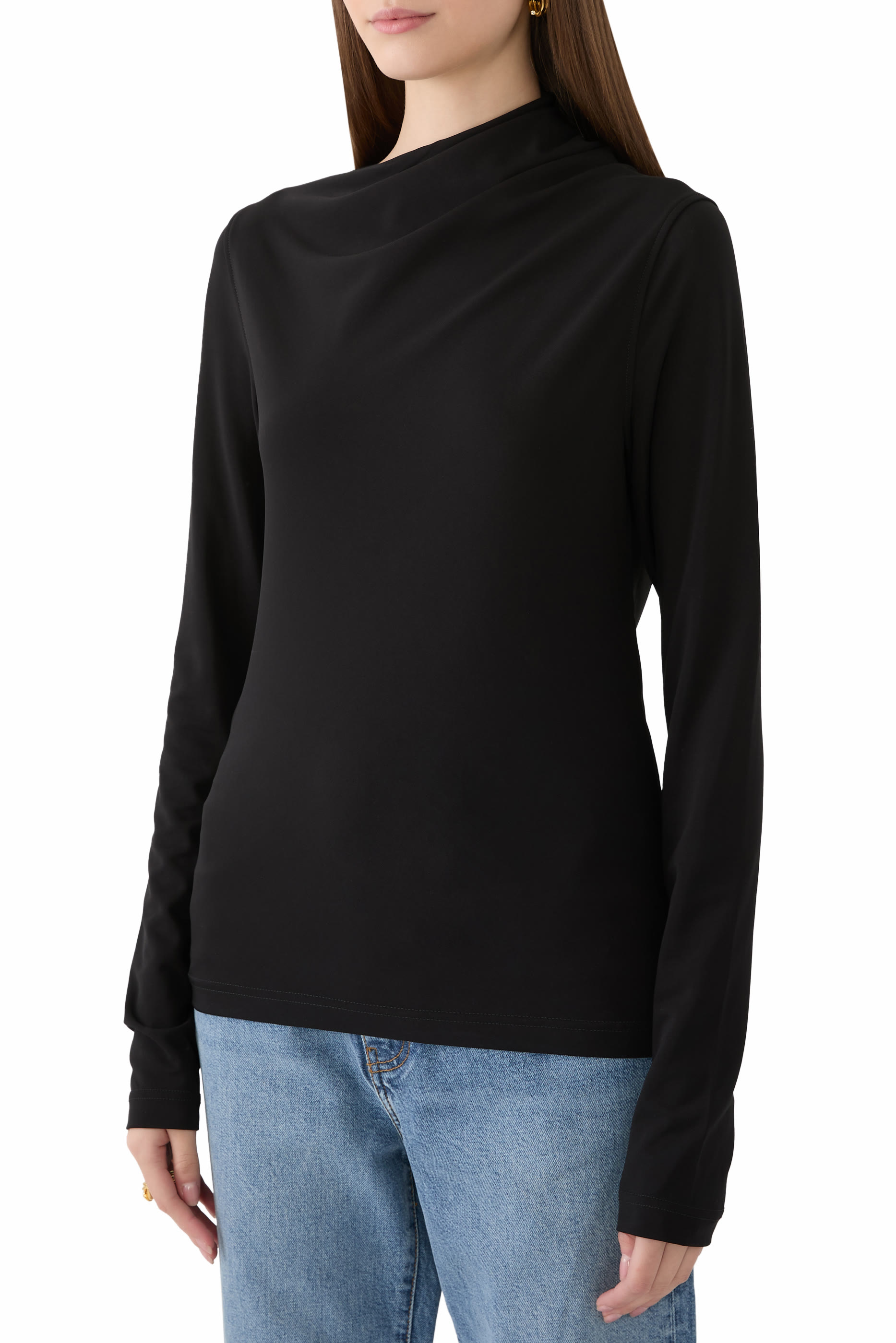 Draped Jersey Top
