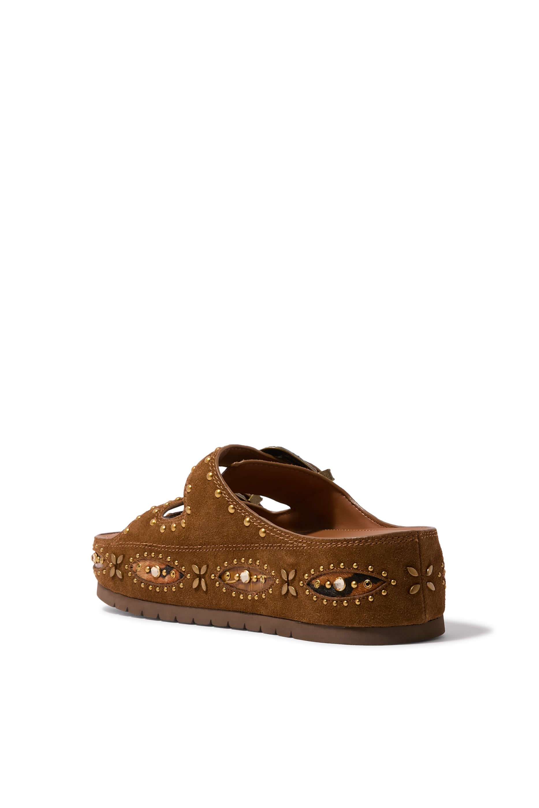 Western Buckle Platform Sandals 