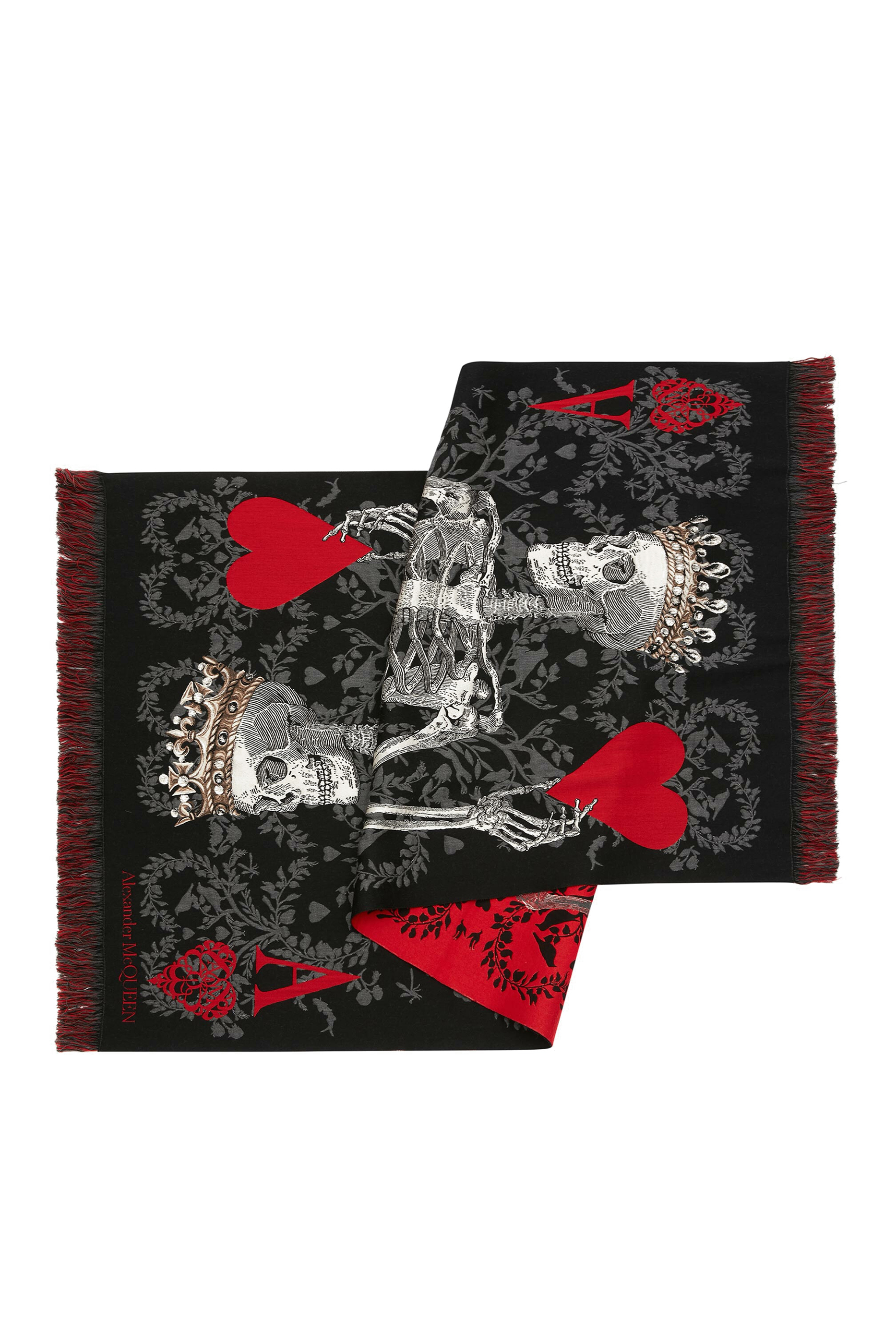 Queens of Hearts Skeleton Scarf