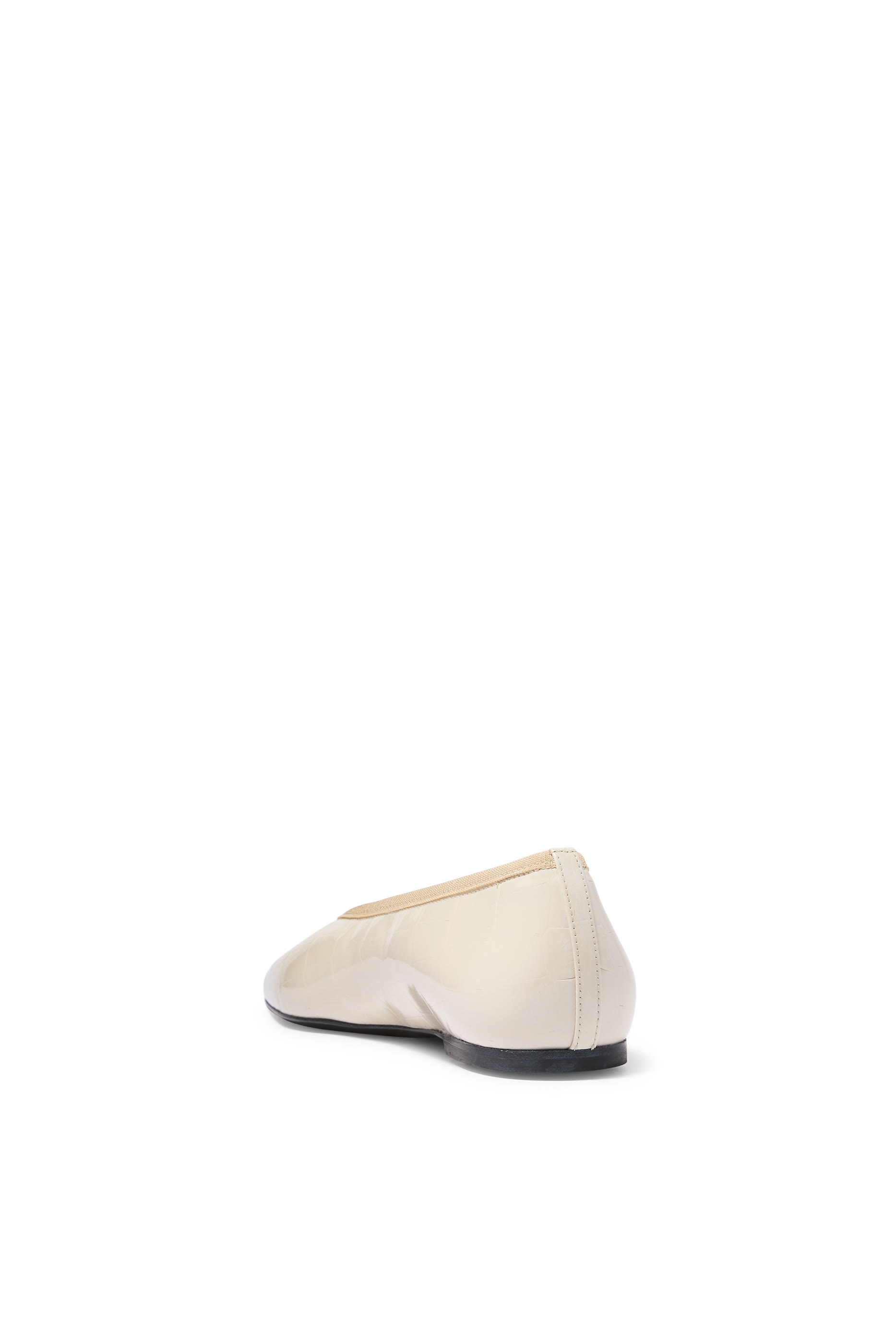 Minimalist Croco-Embossed Ballerinas