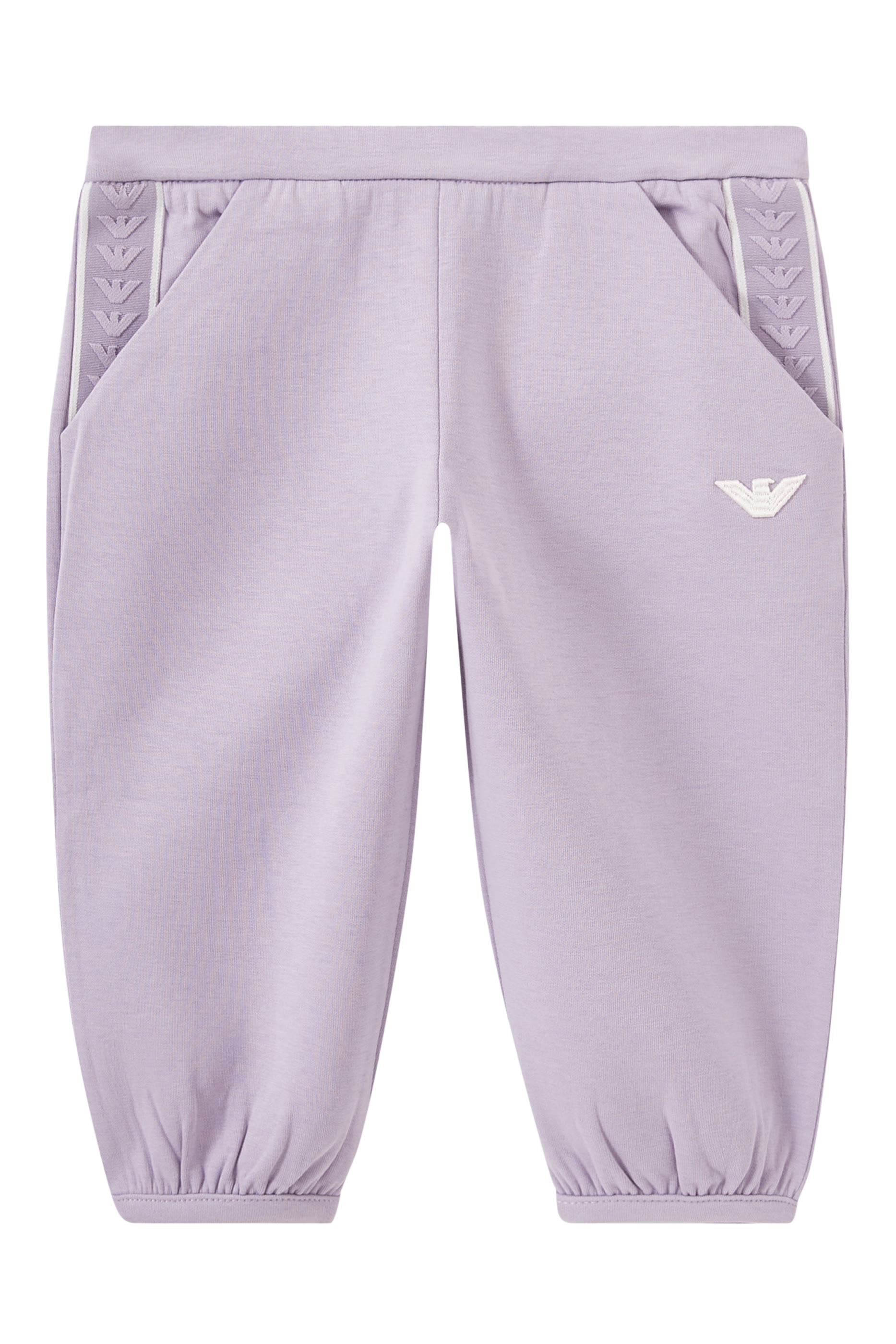 Kids Eagle Logo Tape Elastic Joggers