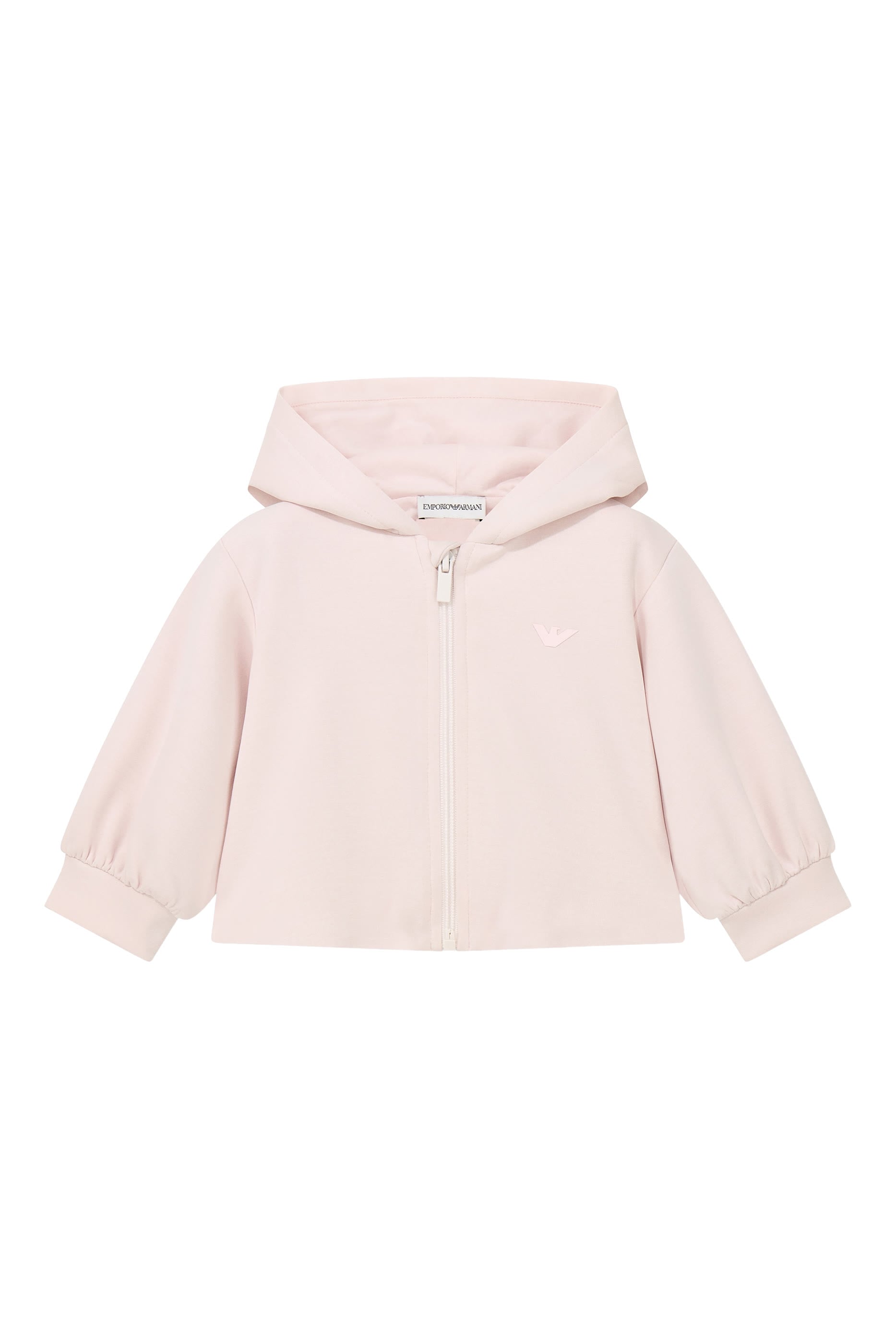 Kids Embossed Logo Zip-Up Hoodie