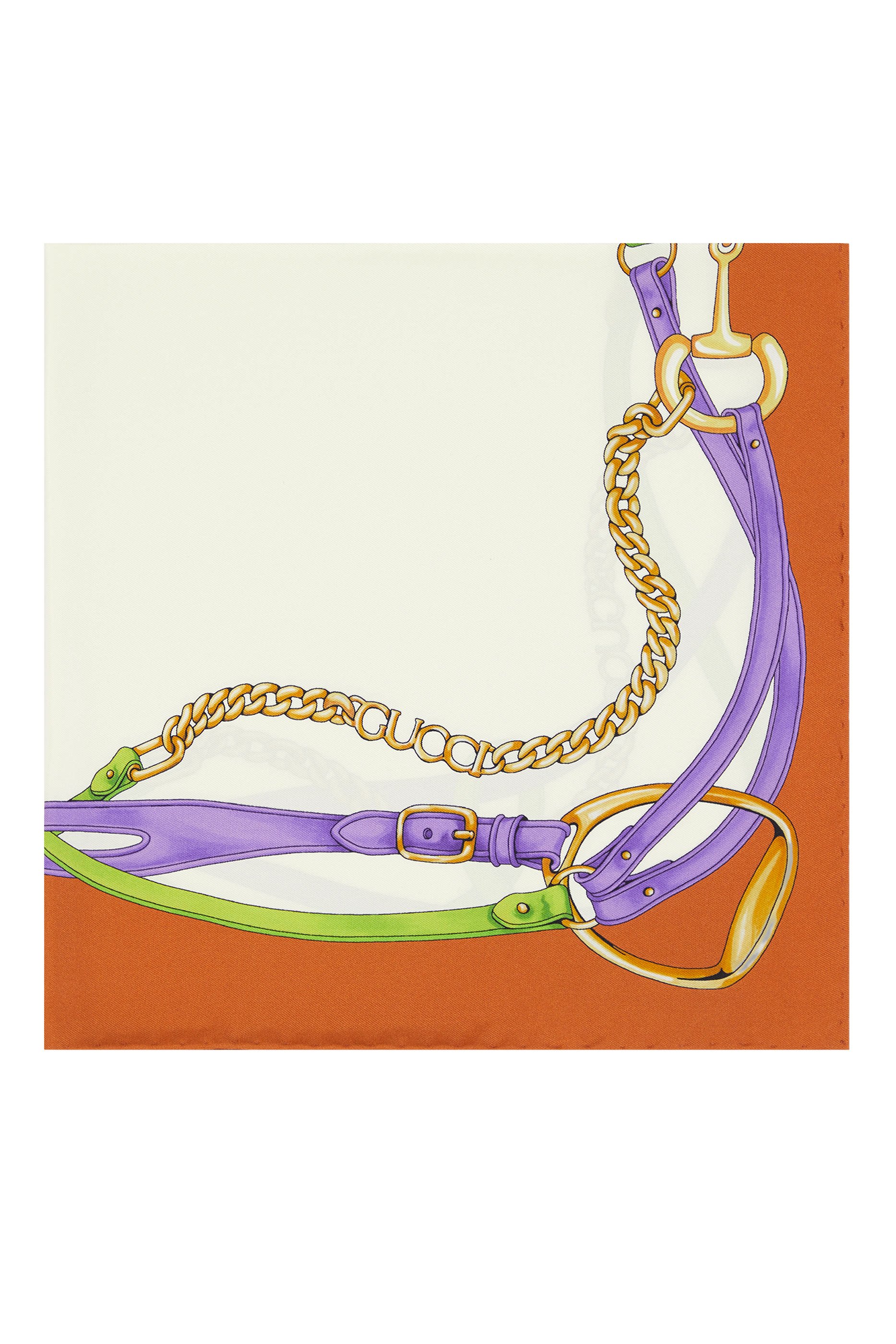  Printed GG Silk Jacquard Carr&eacute; 