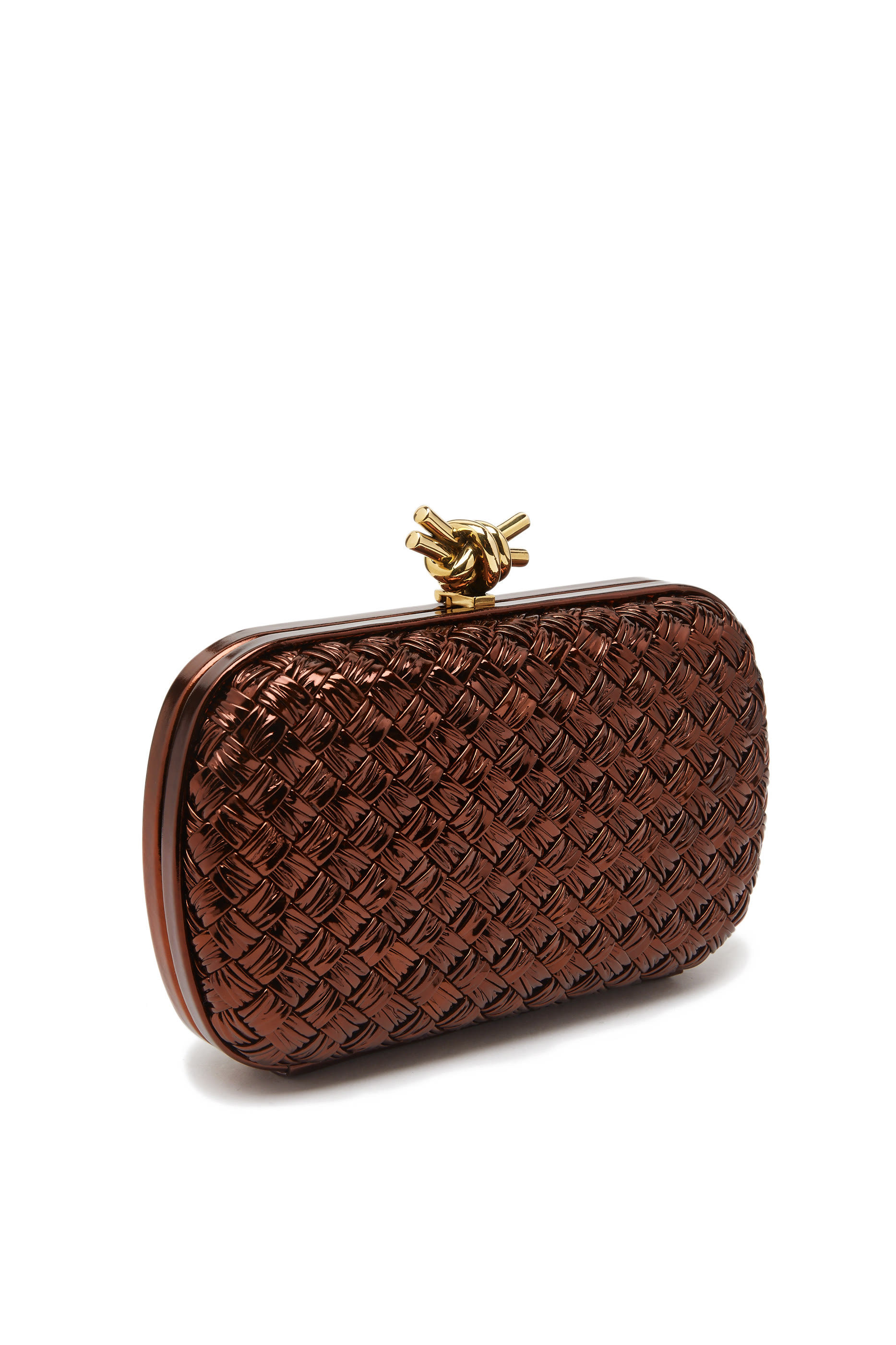 Intrecciato Leather Knot Clutch
