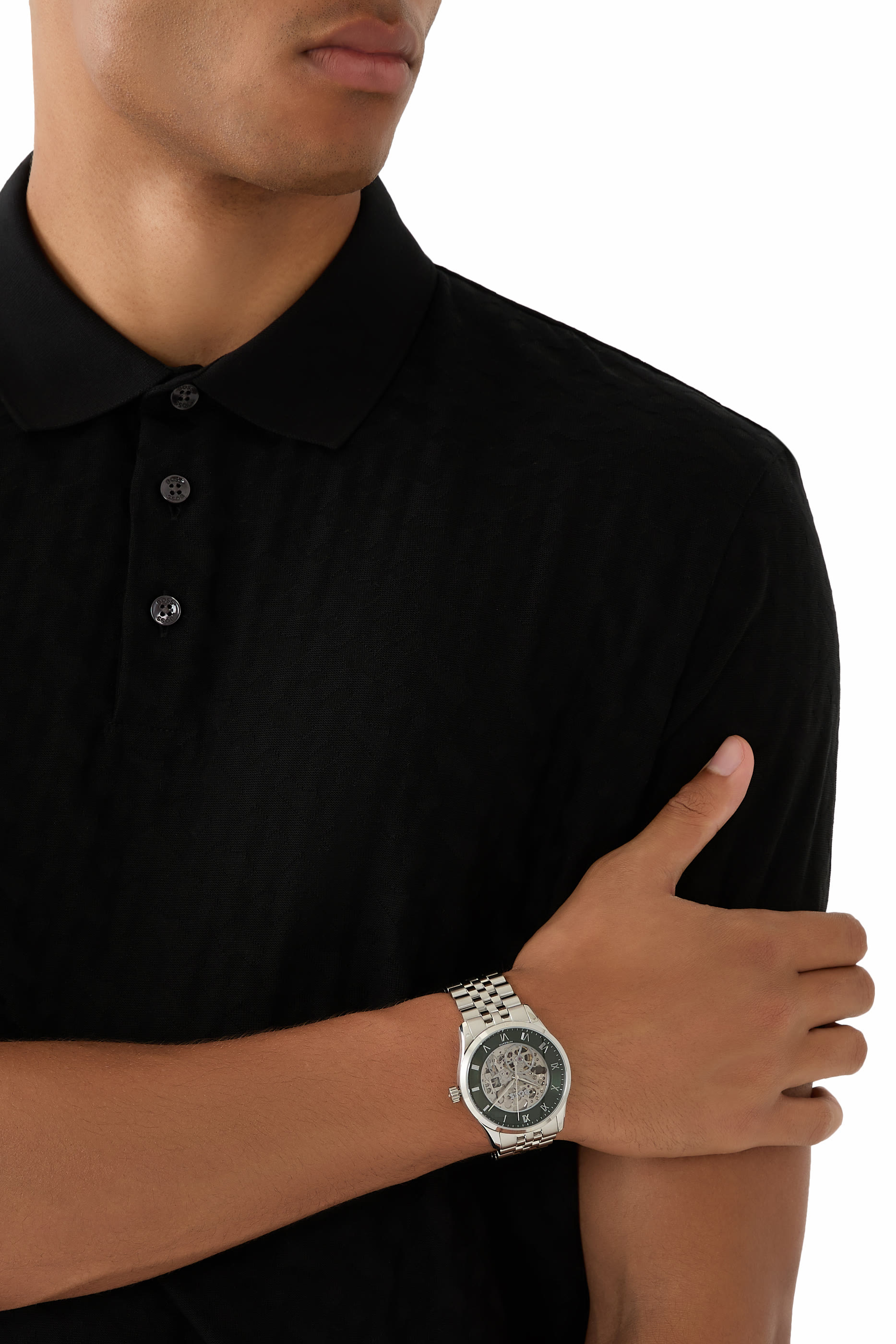 Principle Skeleton Stainless-Steel Automatic Watch