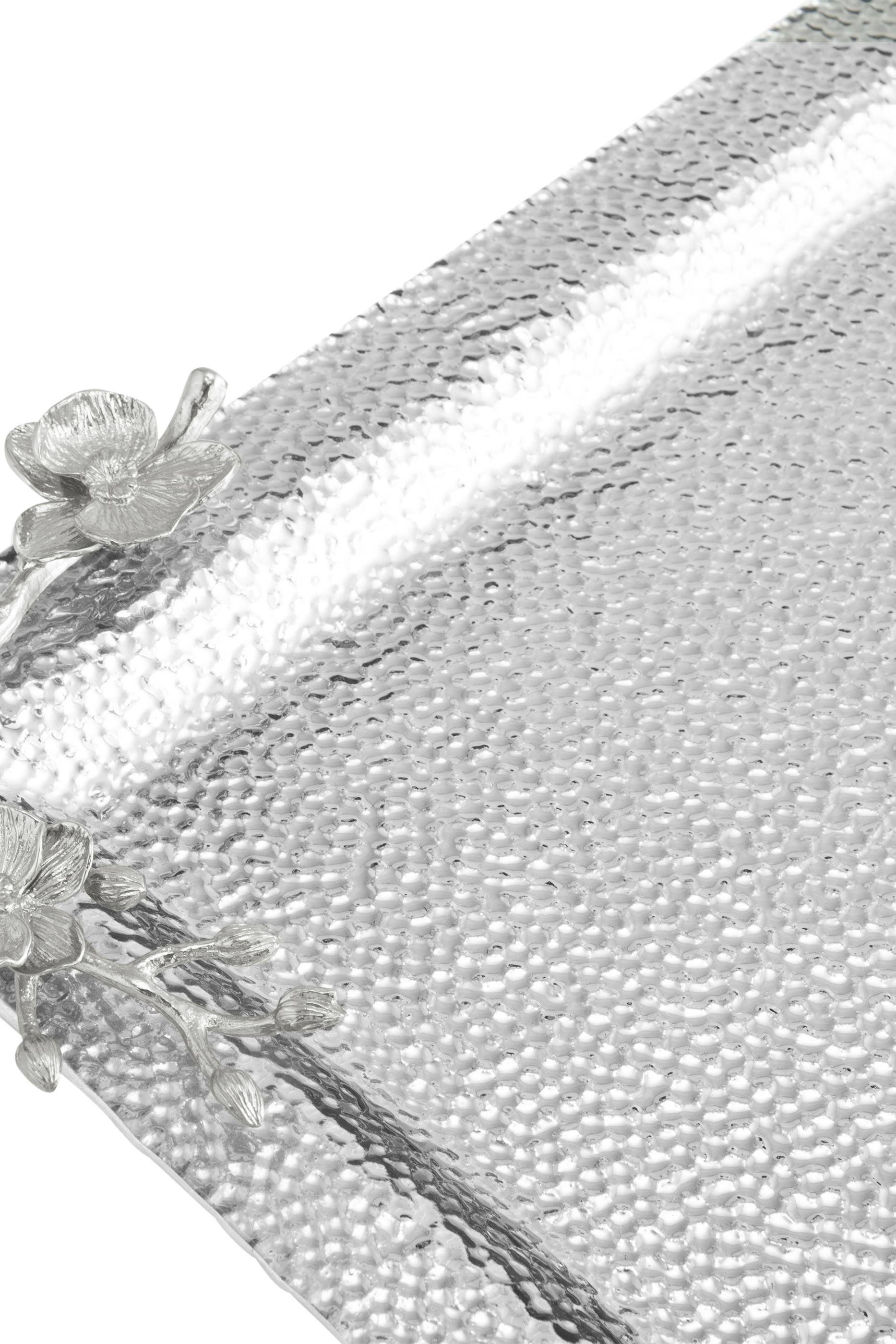 White Orchid Large Glass Tray