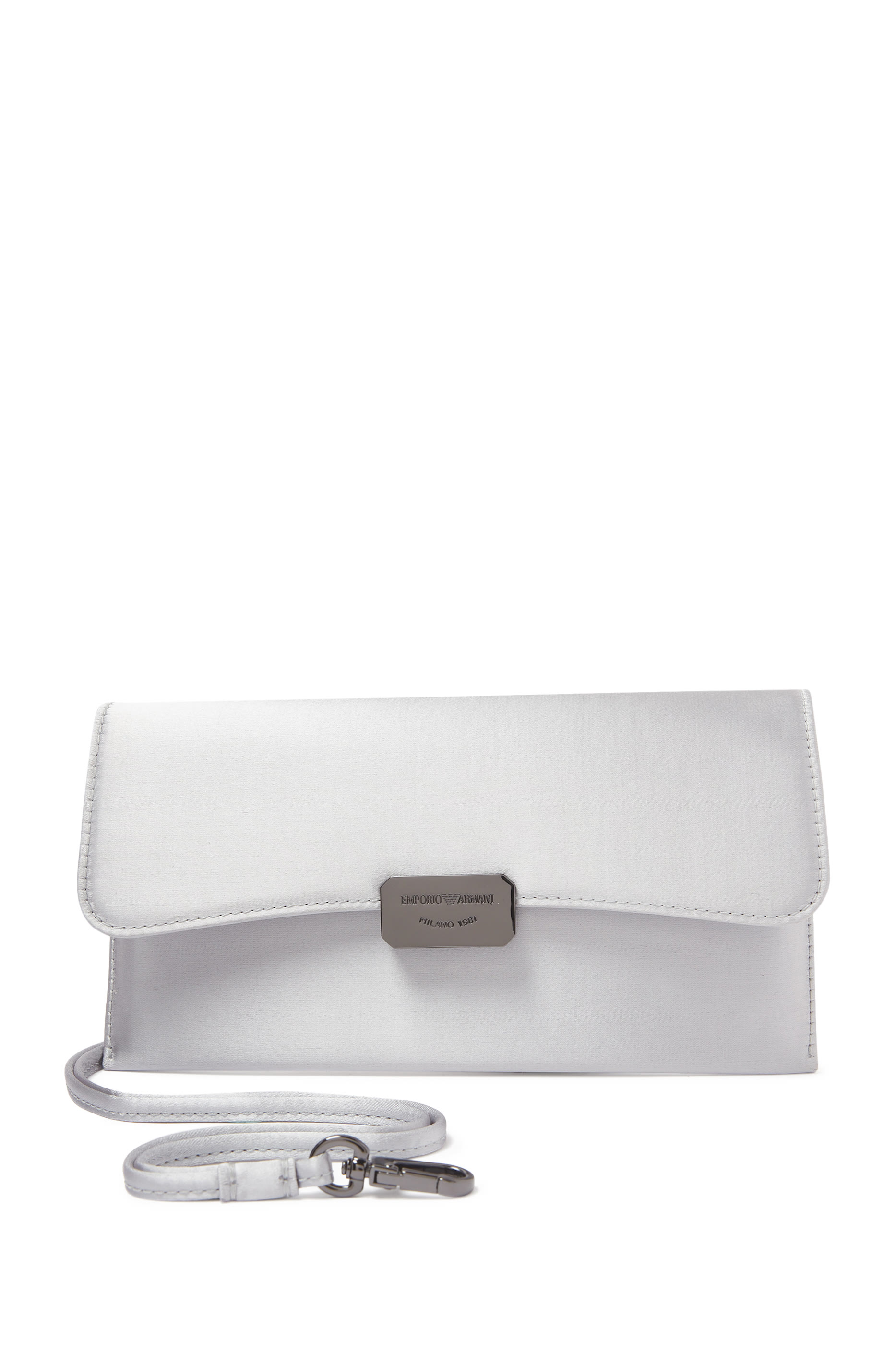 Satin Baguette Clutch Bag