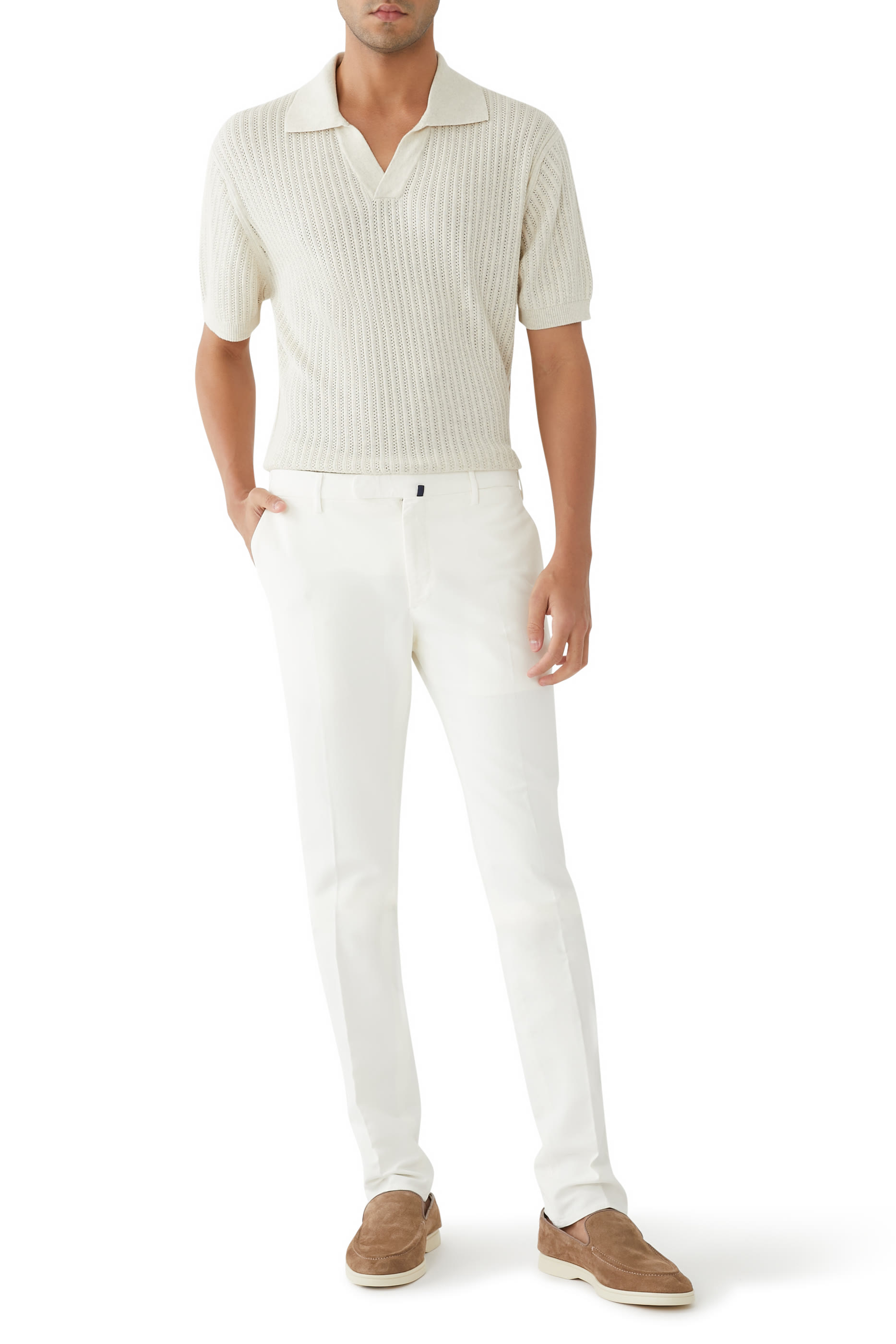 Slim-Fit Doeskin Trousers