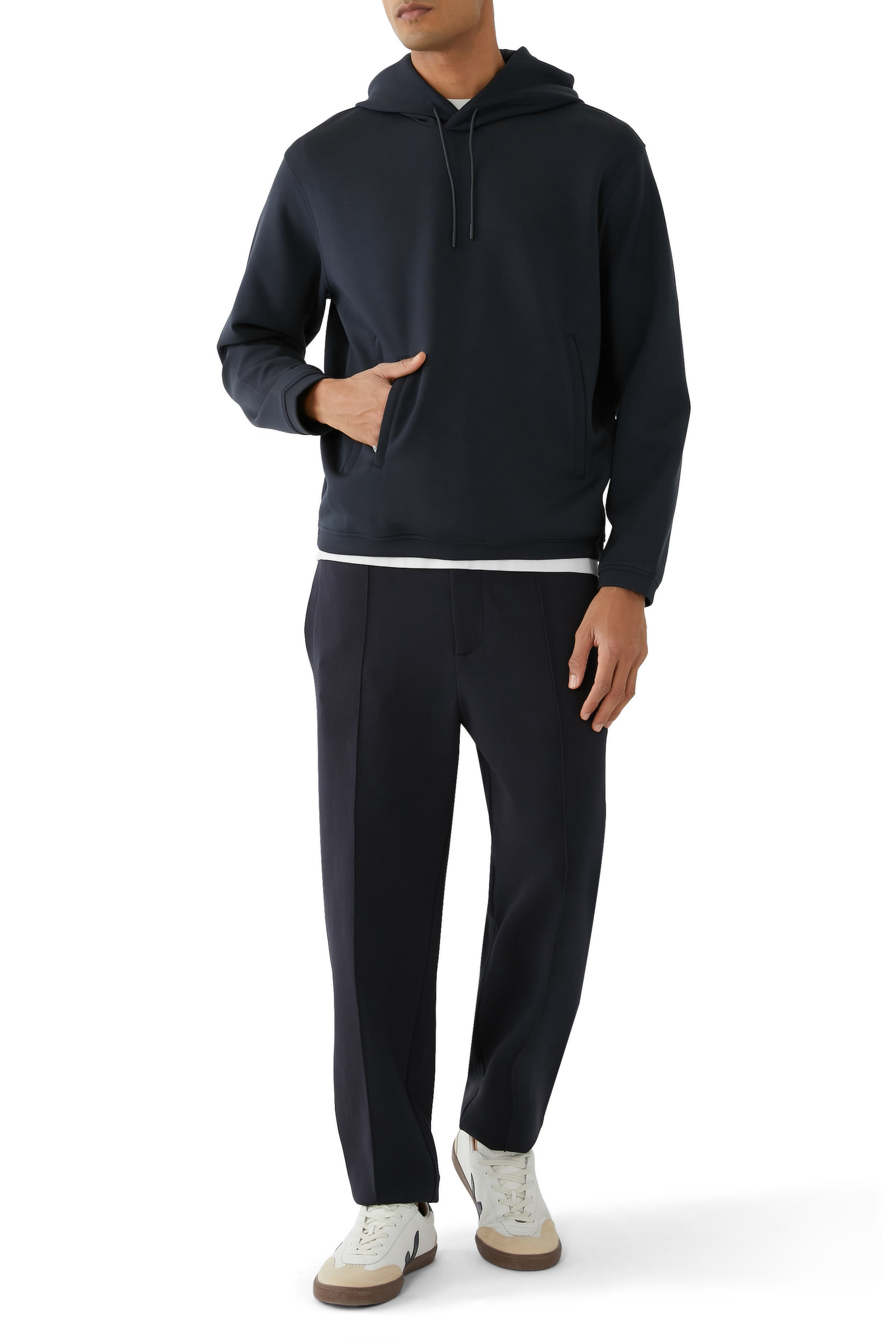 Jersey Hoodie with Eagle Logo Patch