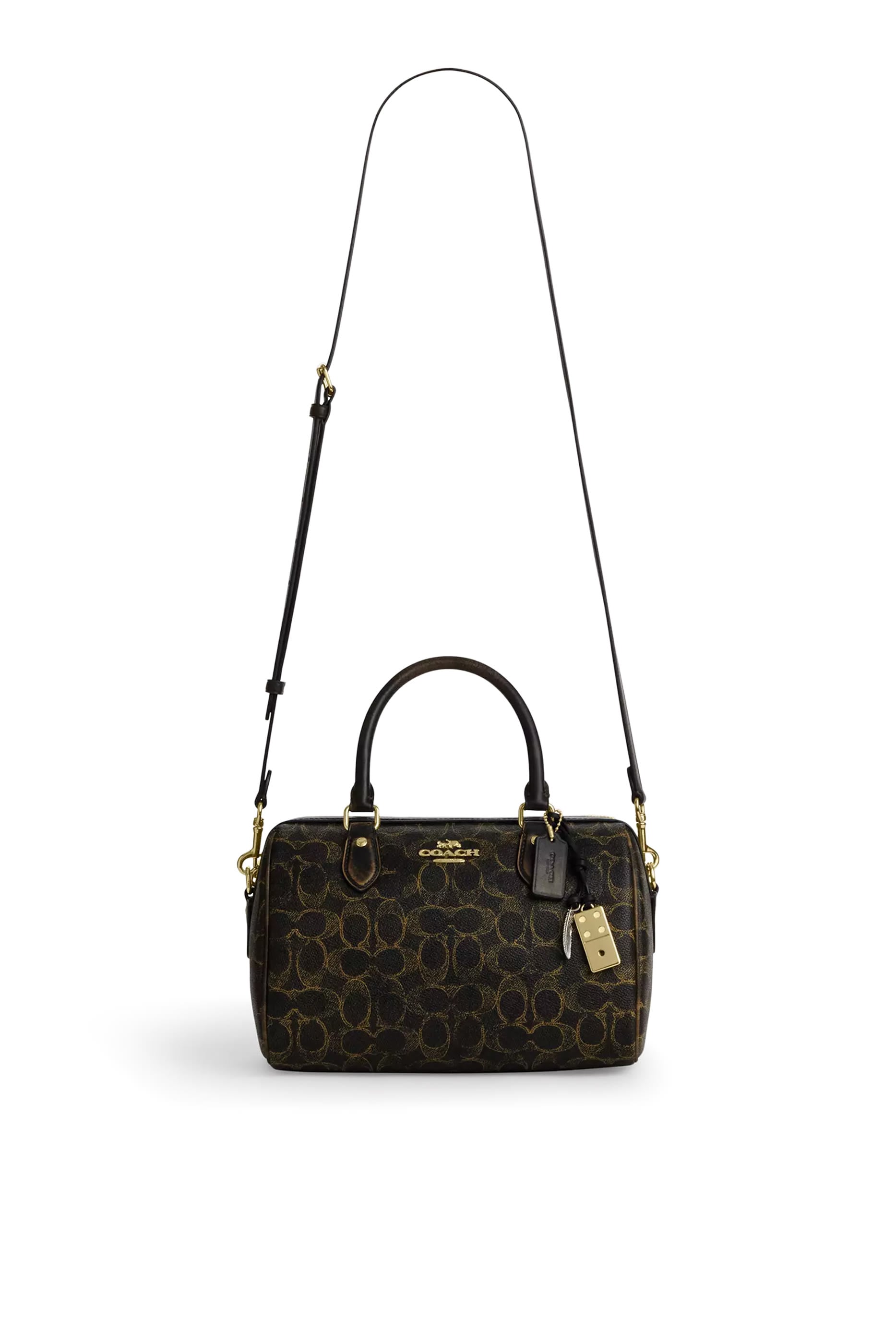 Rowan Satchel Bag in Loved Signature Canvas With Charms