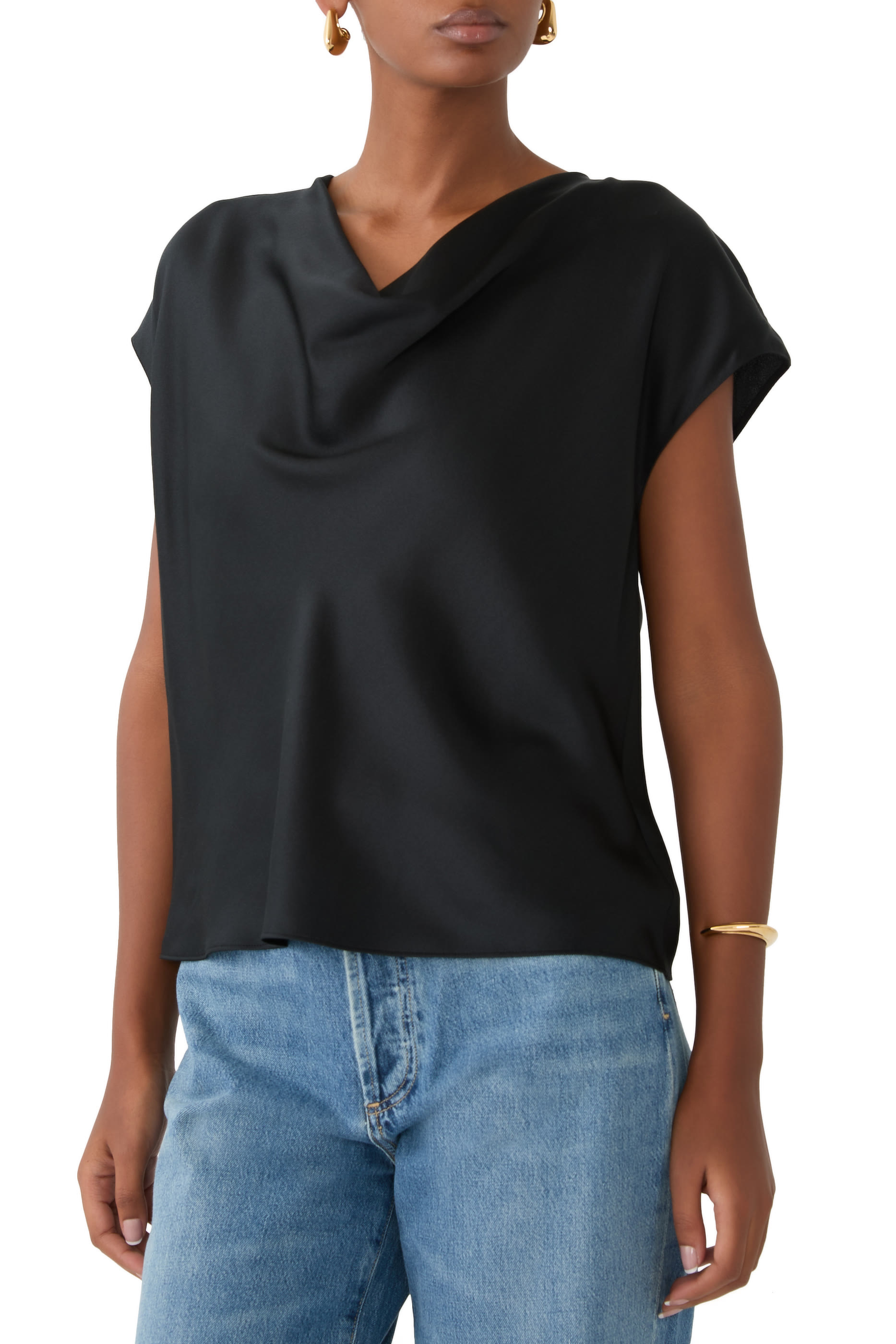Cowl Neck Silk Top