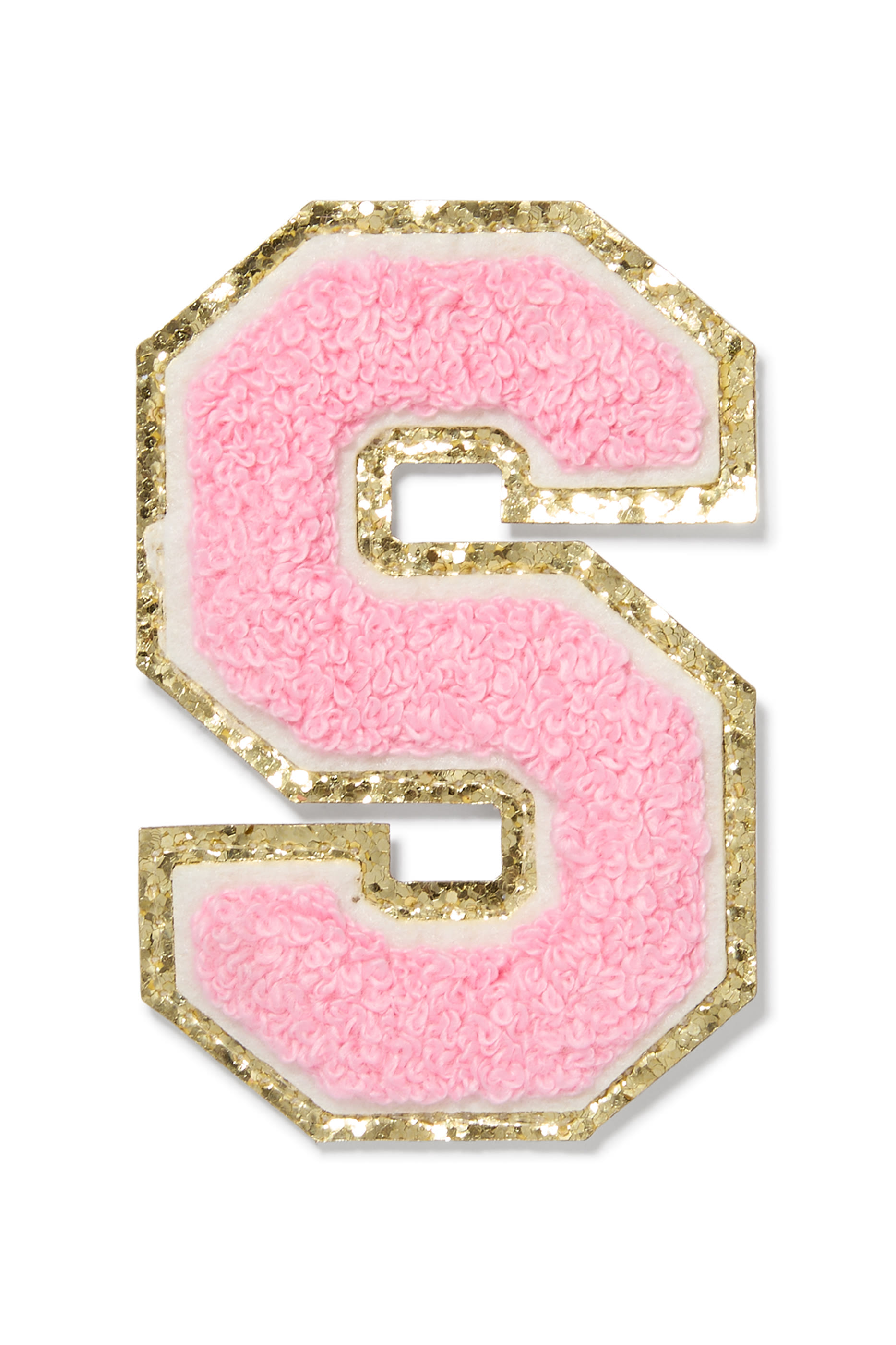 Kids 3" Chenille Sparkle S Letter Patch