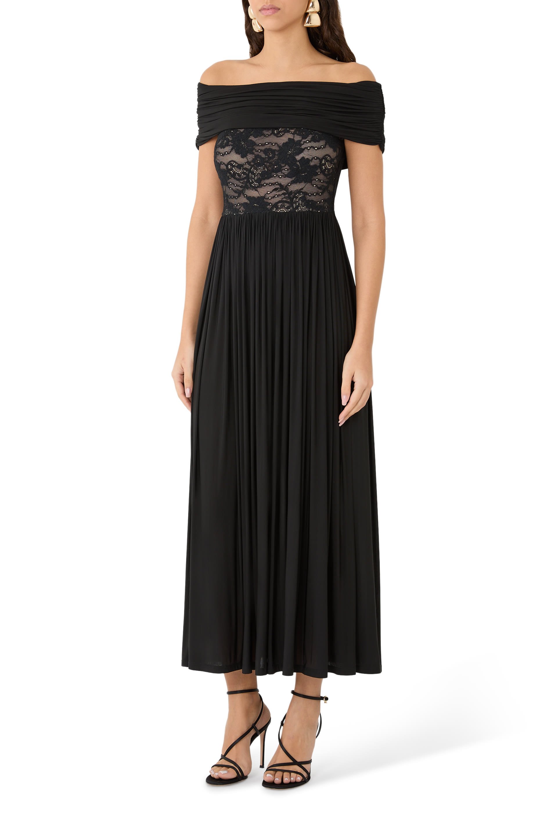 Stretch Lace & Jersey Dress 