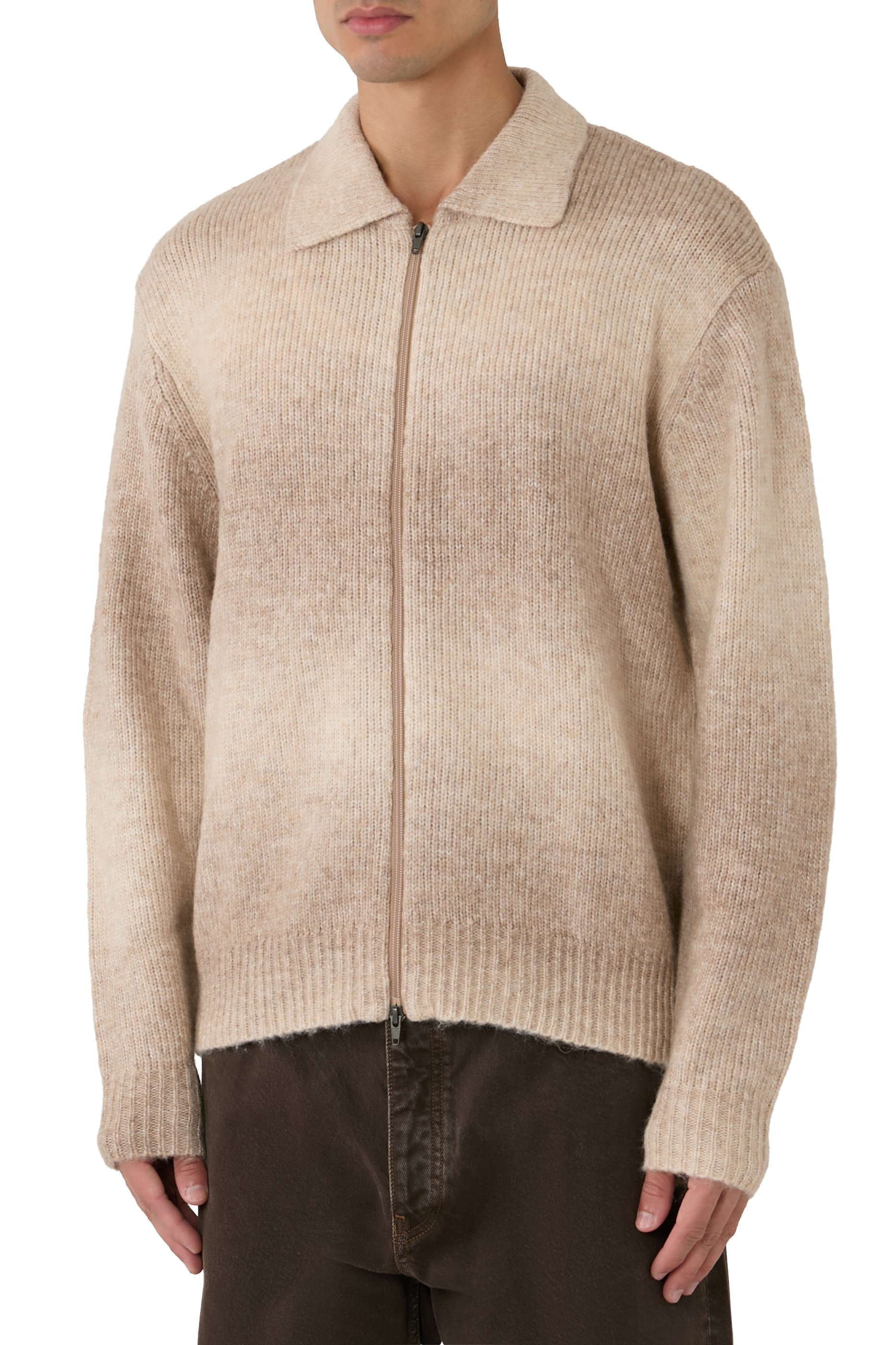 Gannon Gradient Zipper Cardigan 