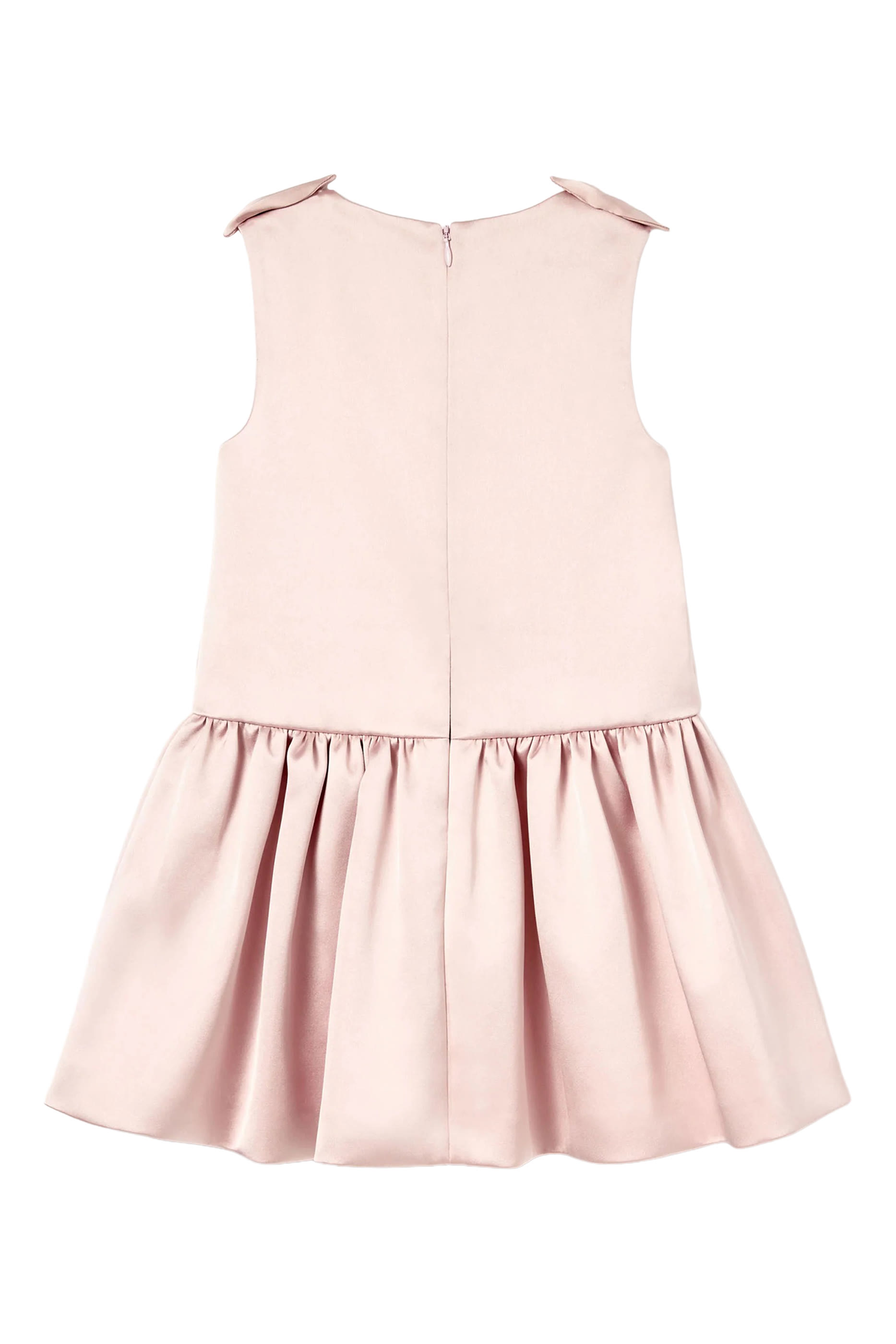 Kids Satin Sleeveless Flower Dress