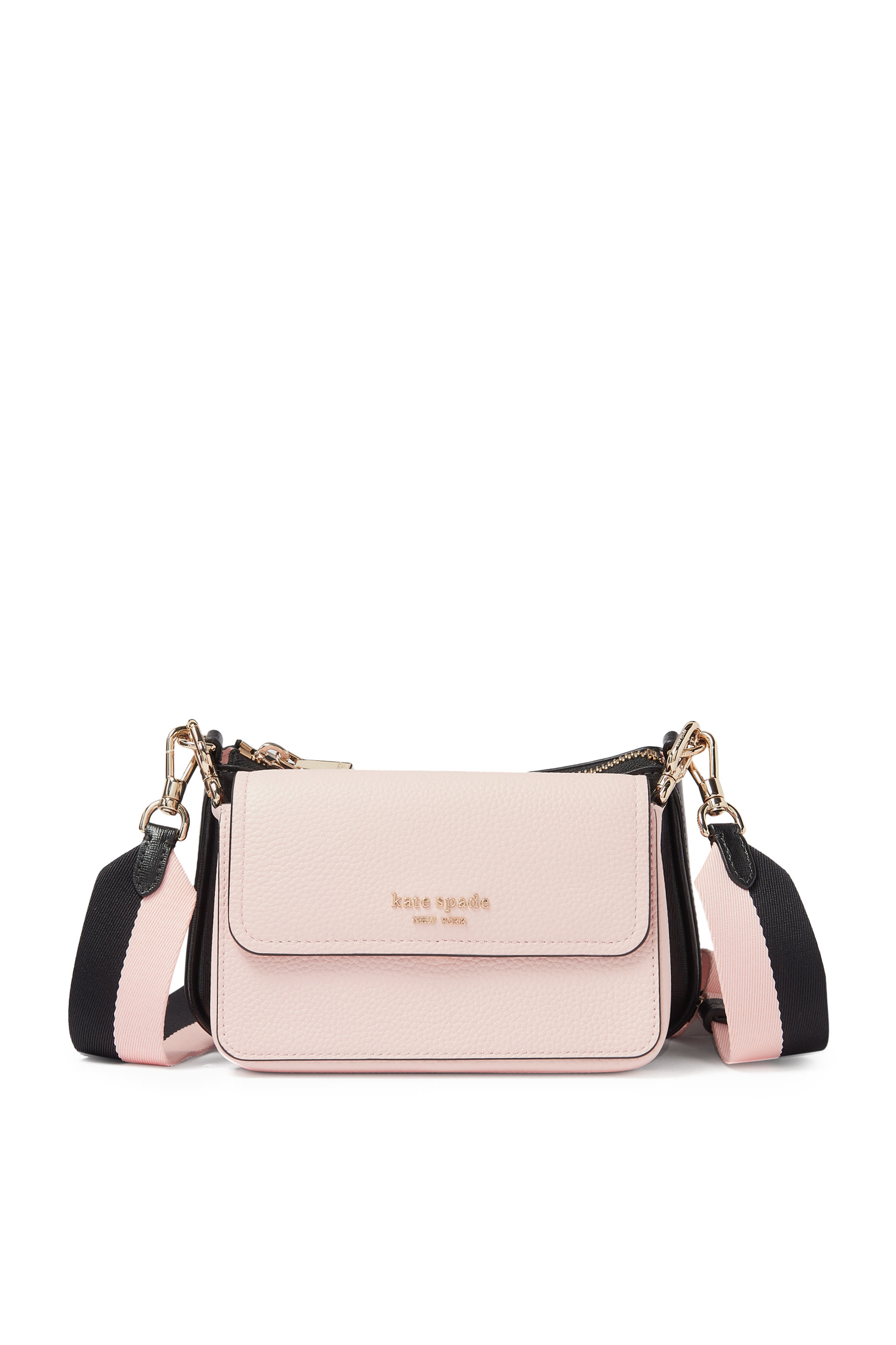 Double Up Leather Crossbody Bag