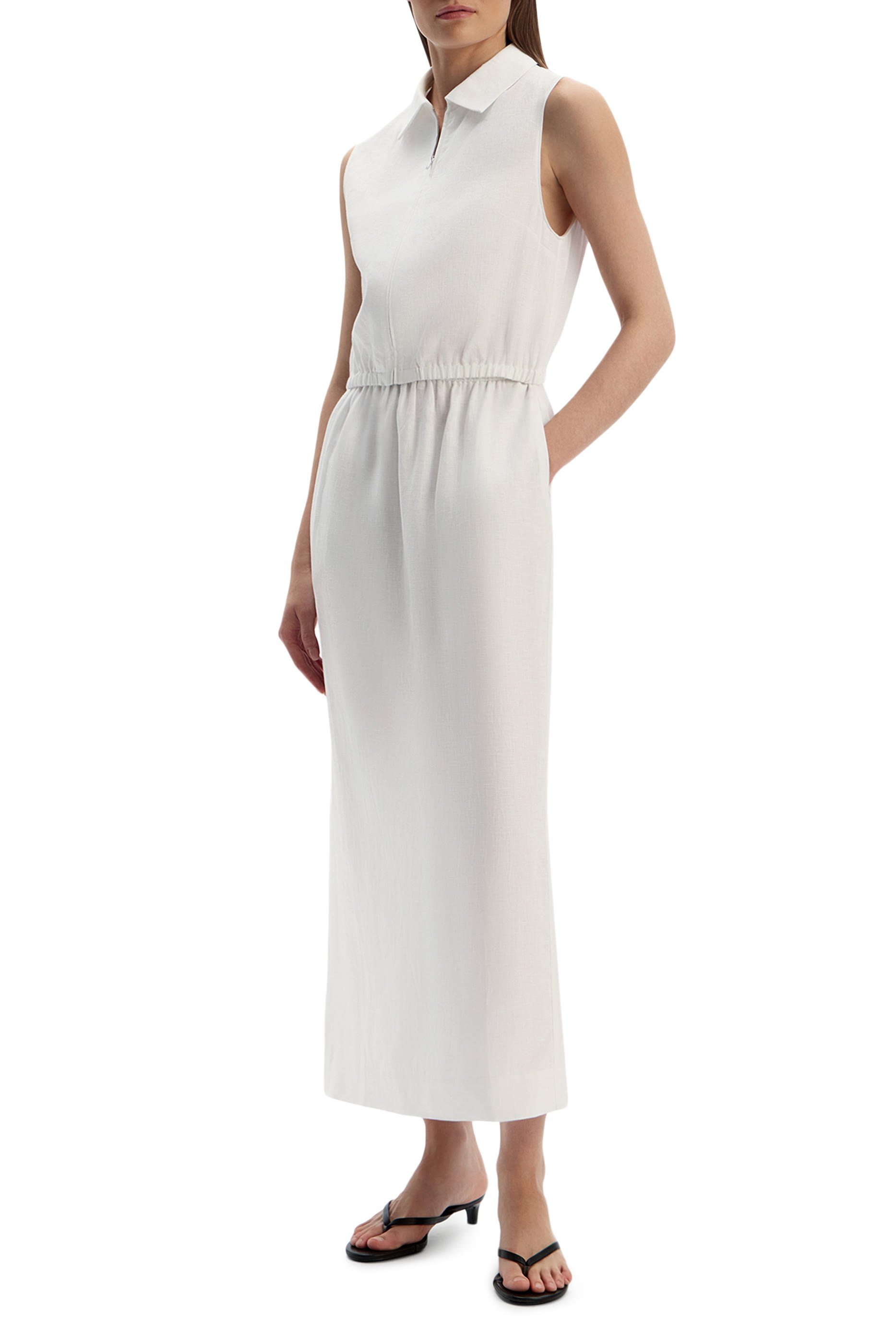 Drawstring-Waist Linen Skirt