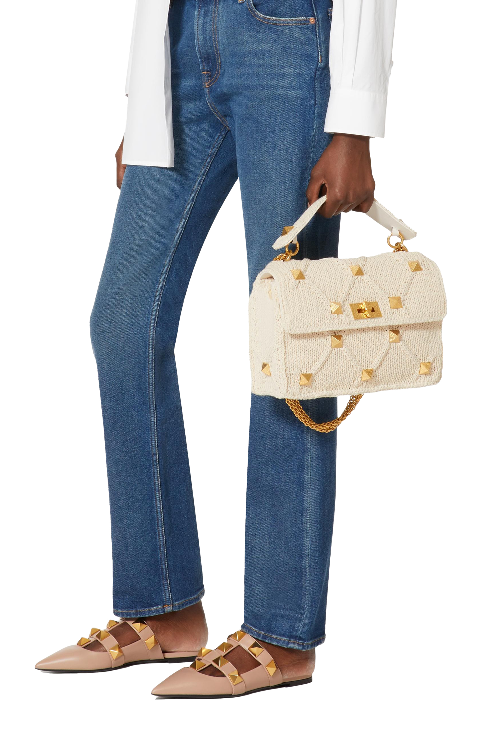  Roman Stud Knitted Bag