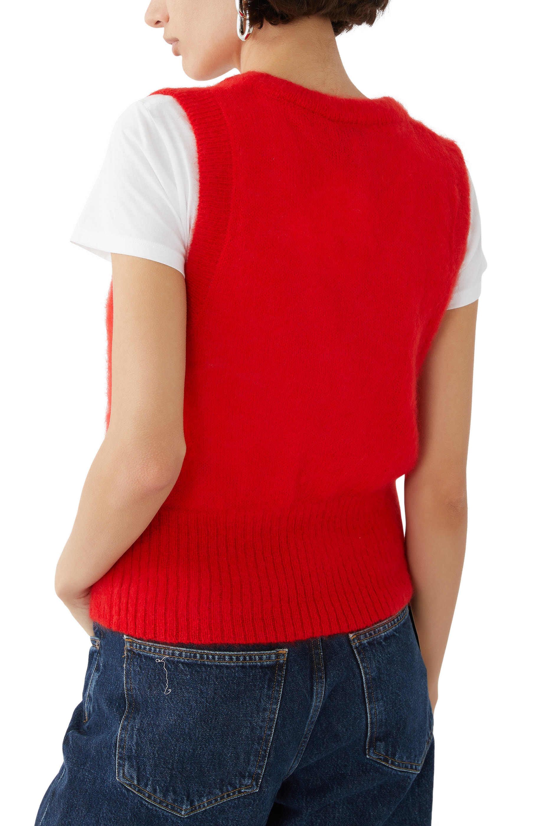 Light Mohair Tie String Vest