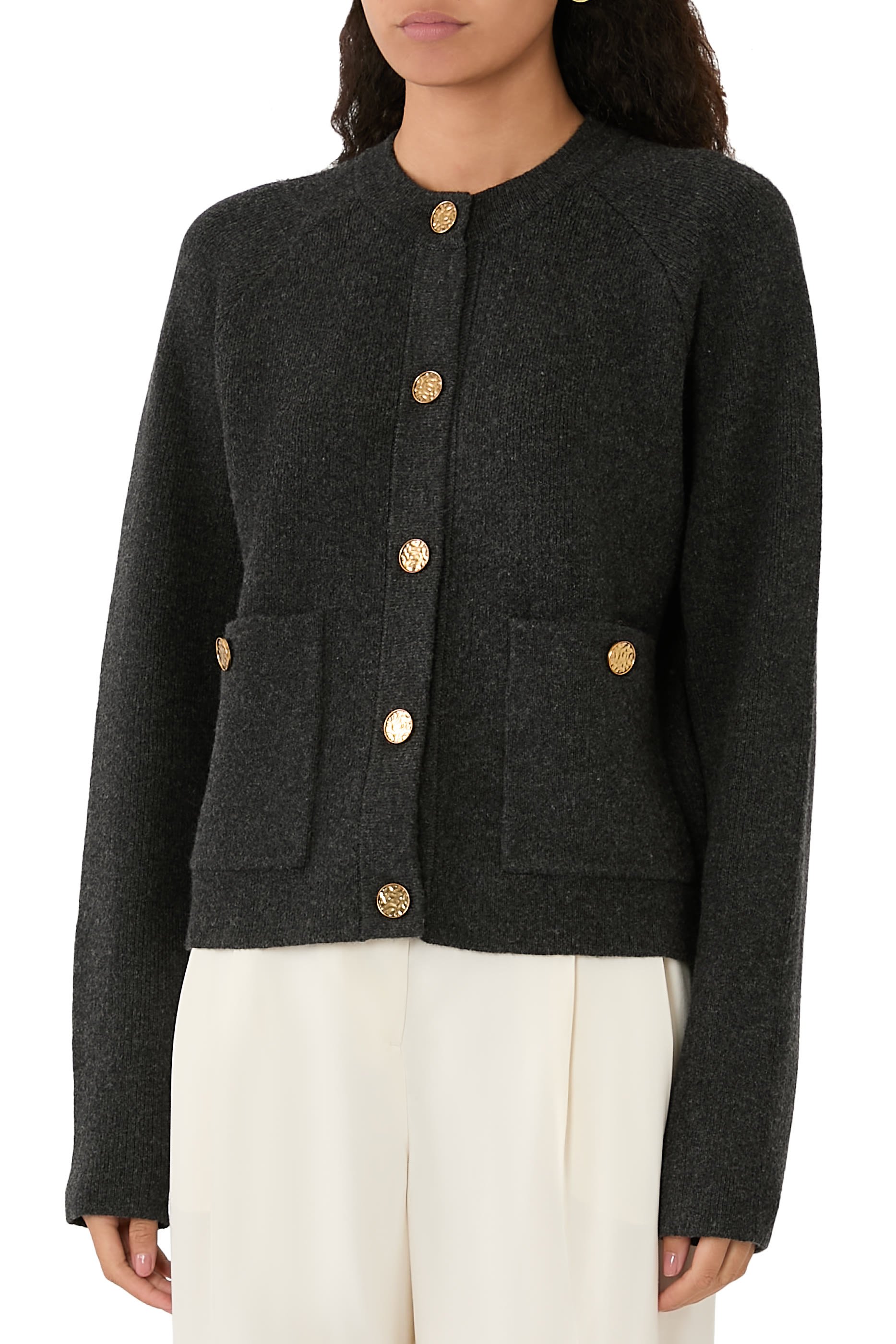 Hammered Button Cardigan 