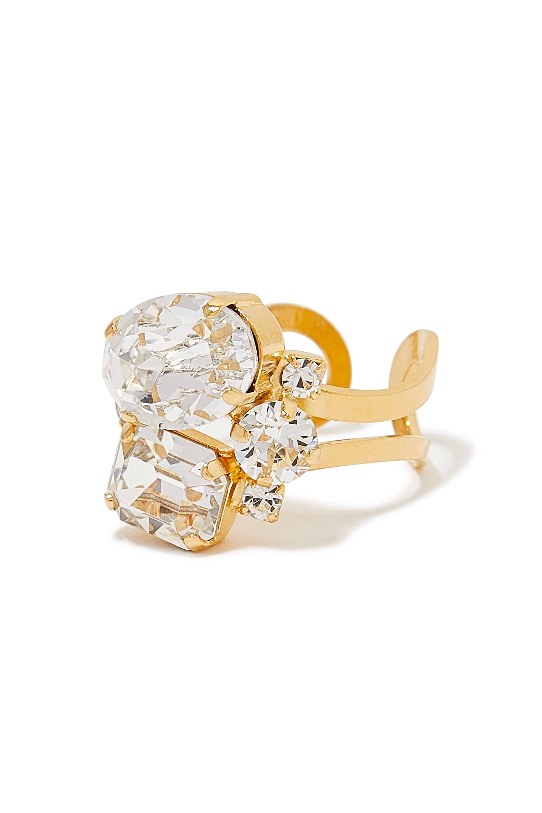Mini Carolina Ring, 18k Gold Plating & Swarovski Crystals