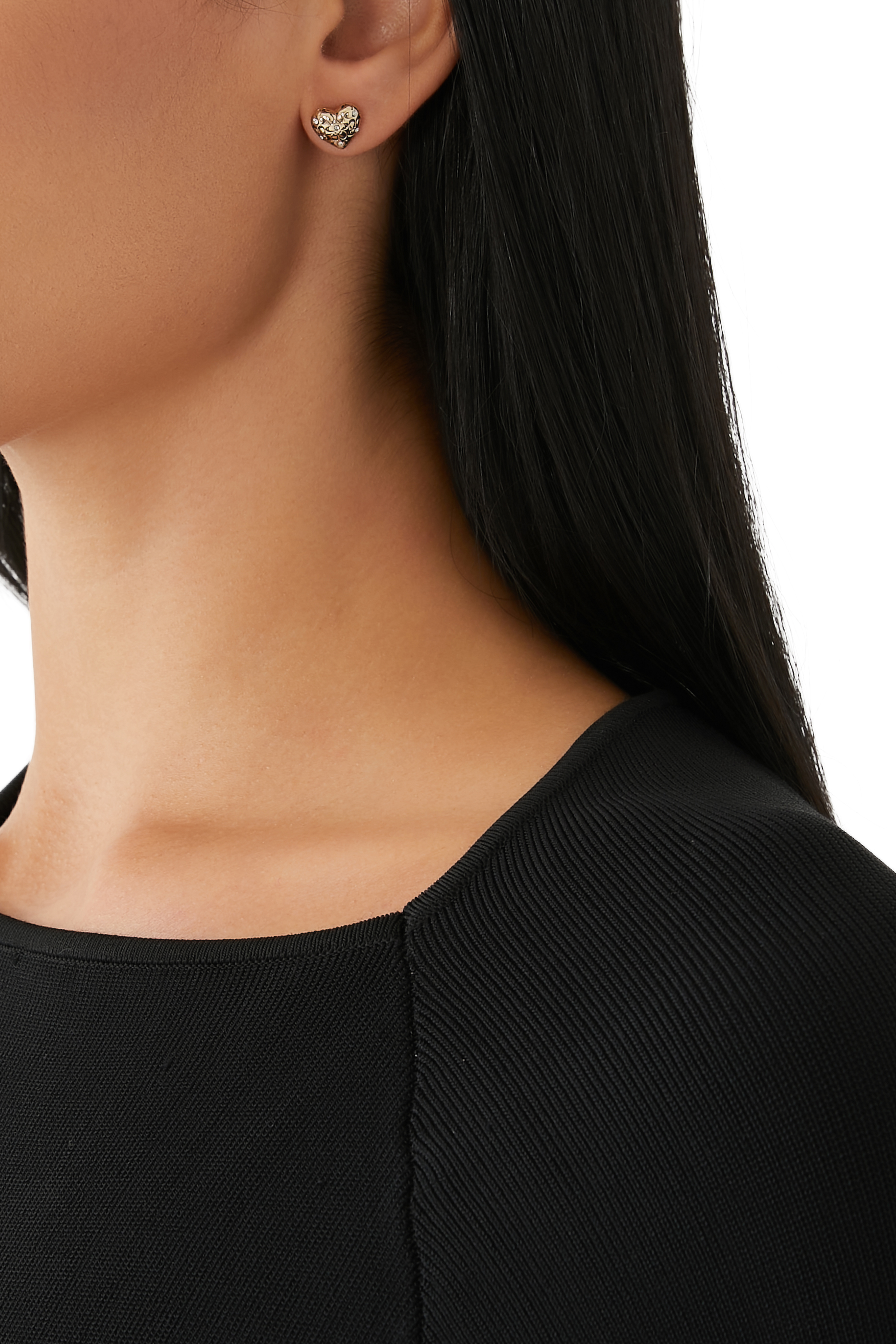 Signature Quilted Heart Stud Earrings