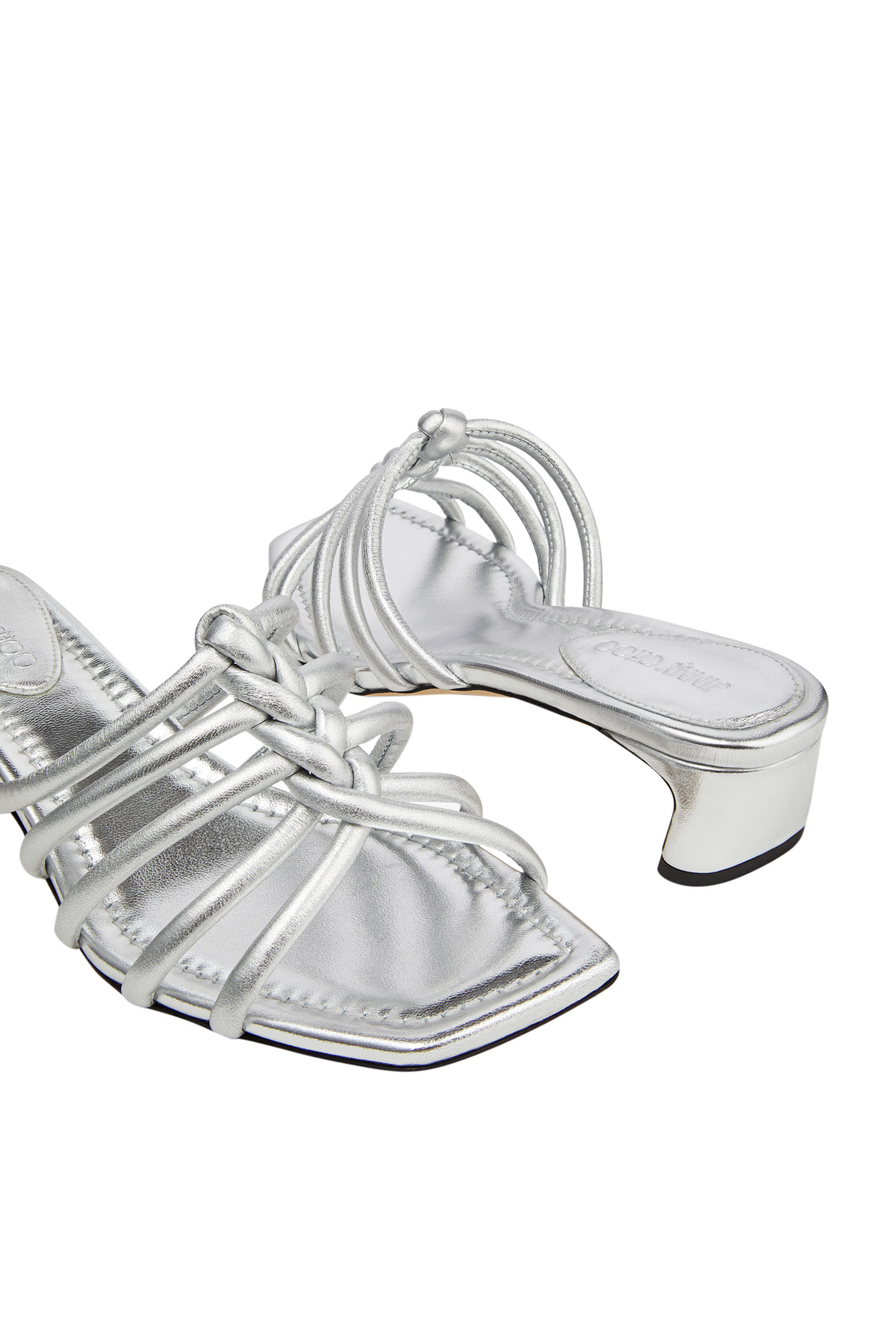 Carmel 35 Braided Metallic Leather Mules