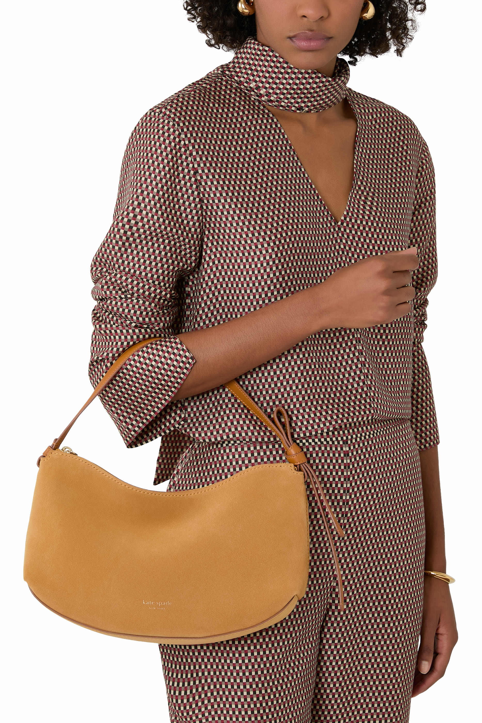 Loop Suede Shoulder Bag