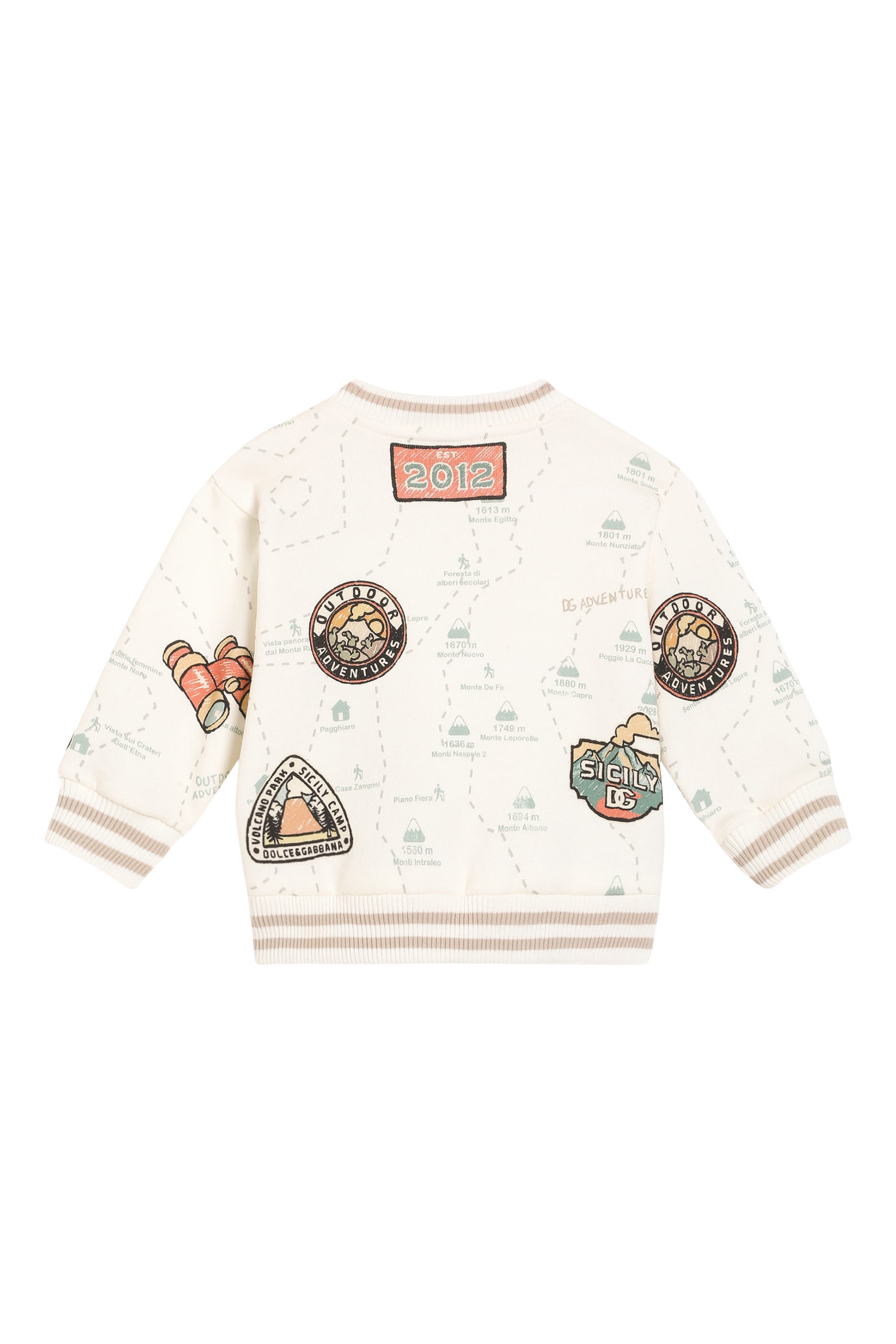 Kids Map Print Jersey Sweatshirt