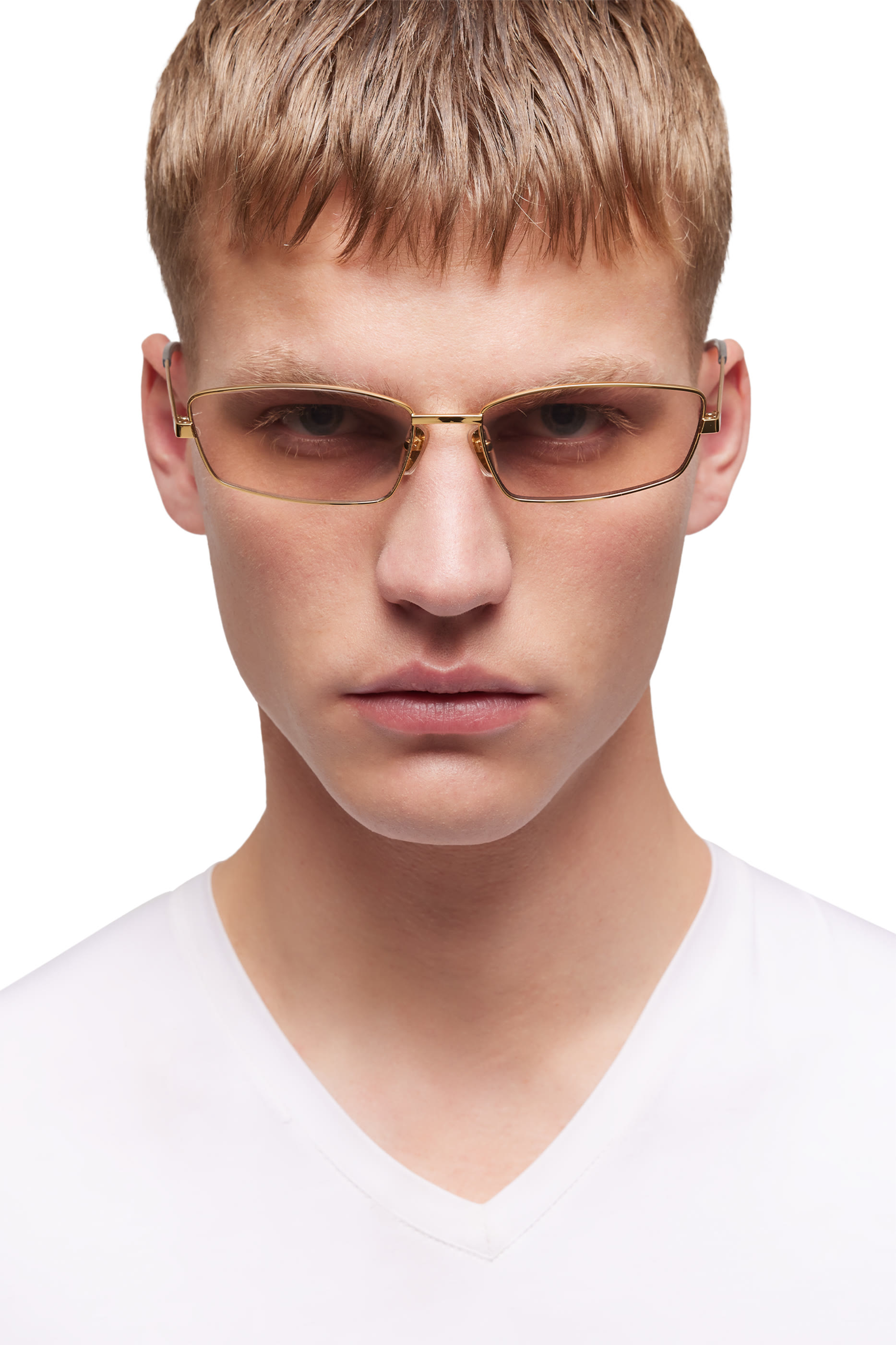 Logo Rectangular Frame Sunglasses