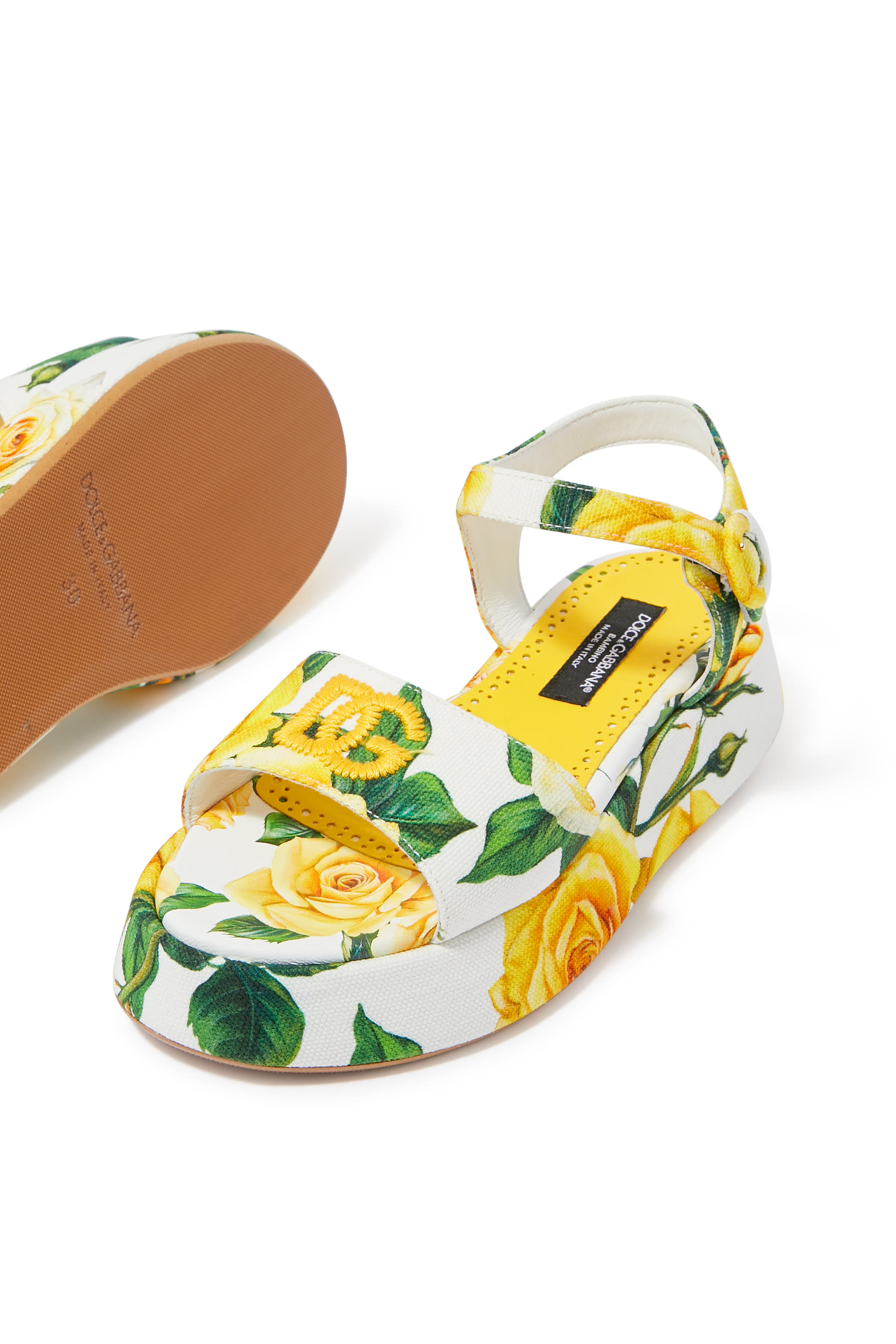 Kids Floral Logo Sandals
