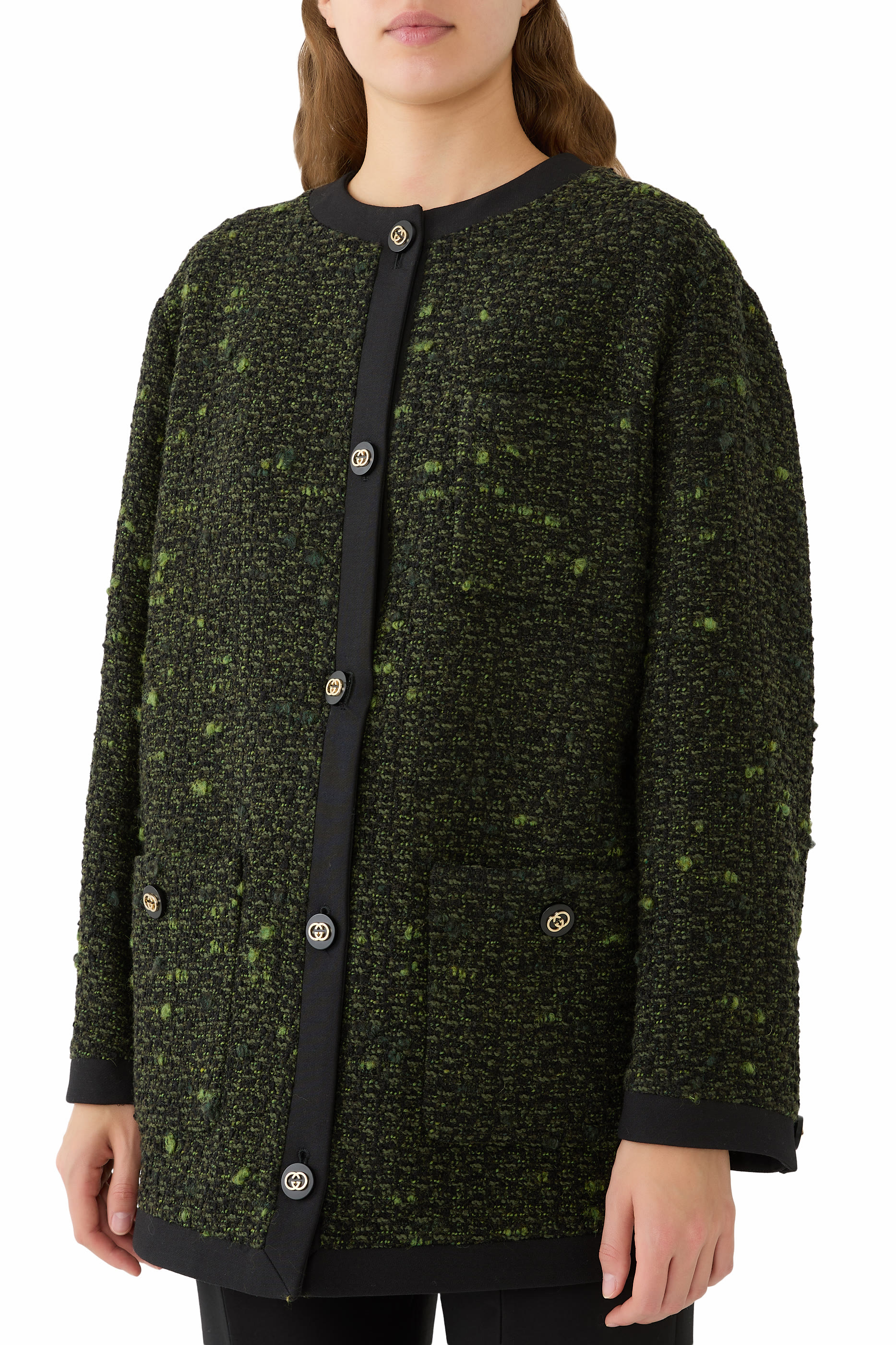 Interlocking G Buttons Wool Boucl&eacute; Jacket