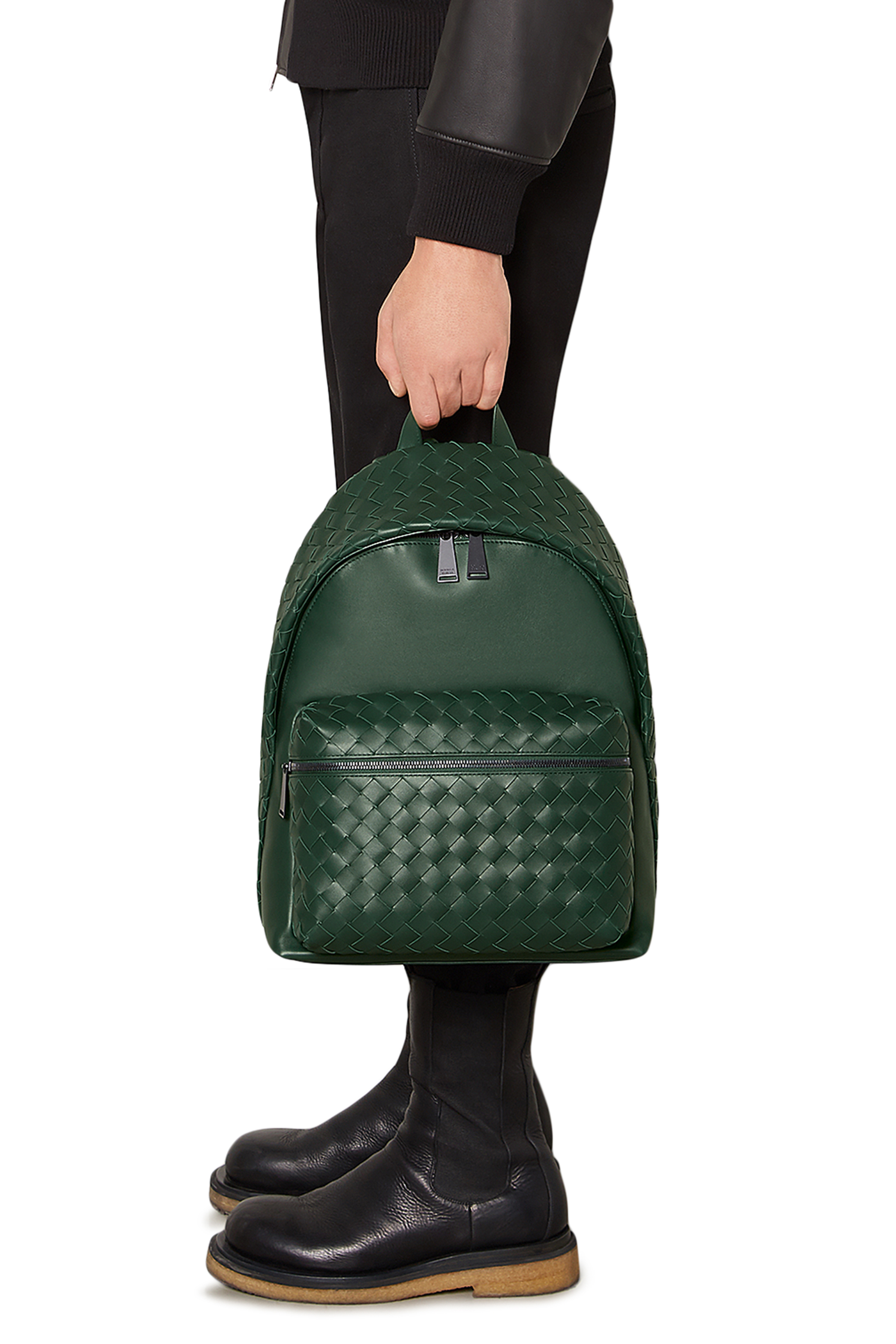 Intrecciato Leather Backpack