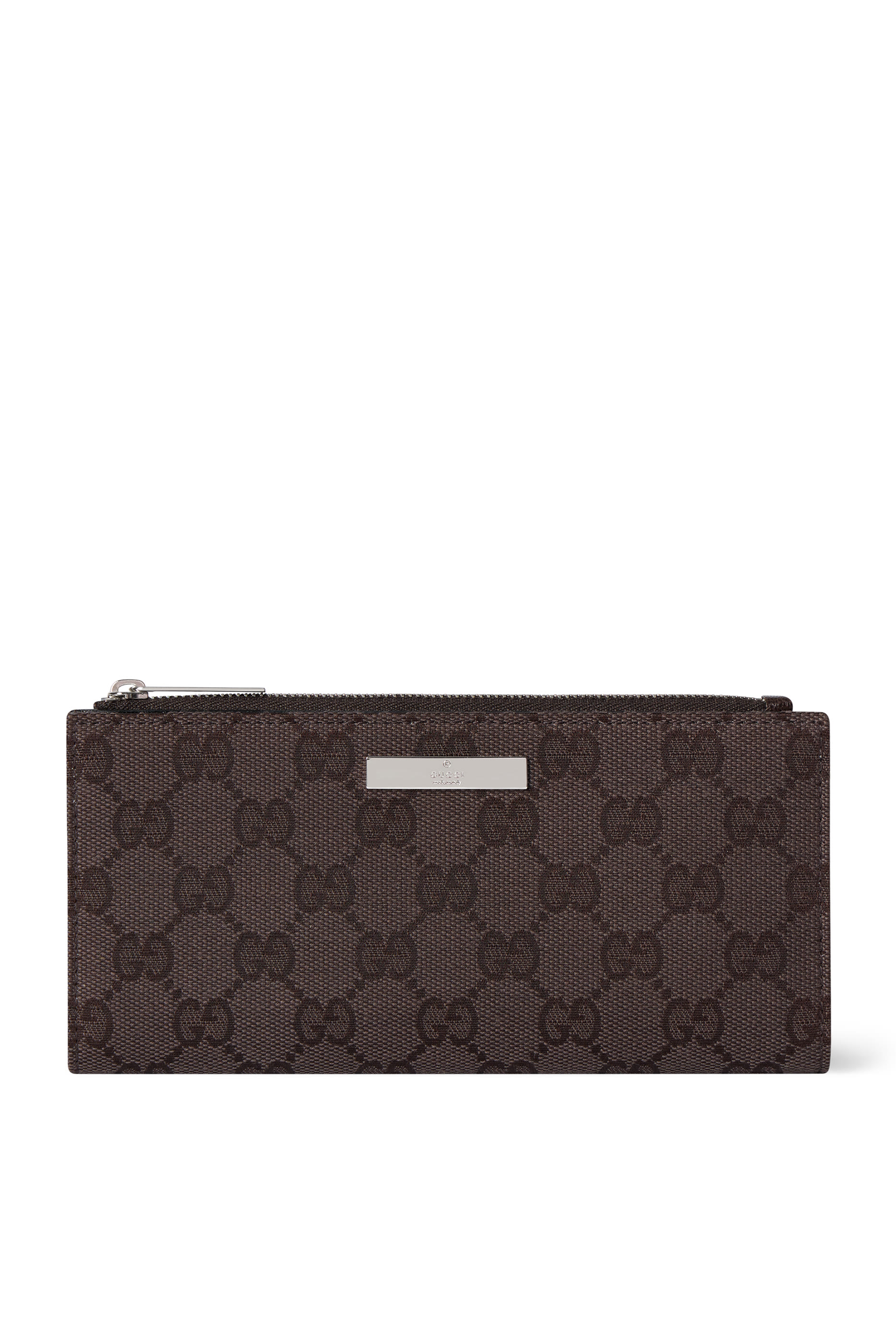 Long Wallet with Logo Plaque