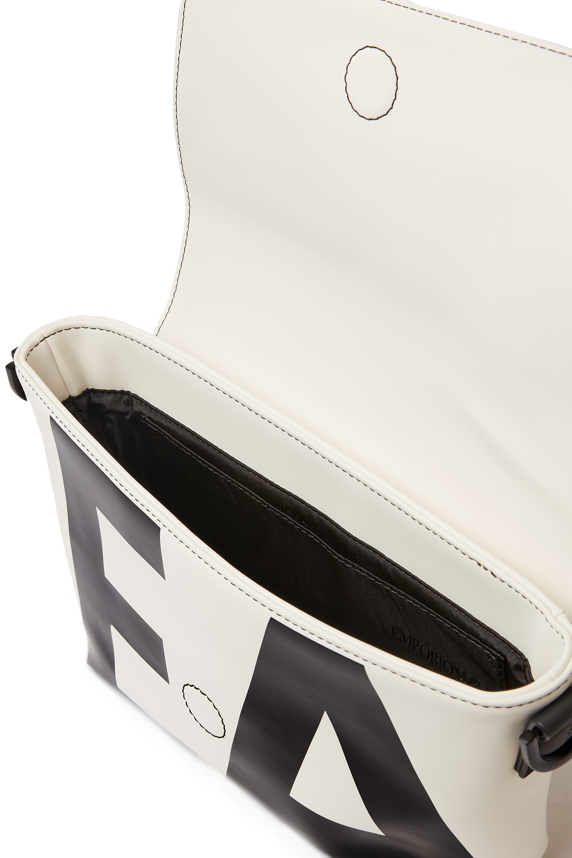 Oversized EA Logo Shoulder Bag