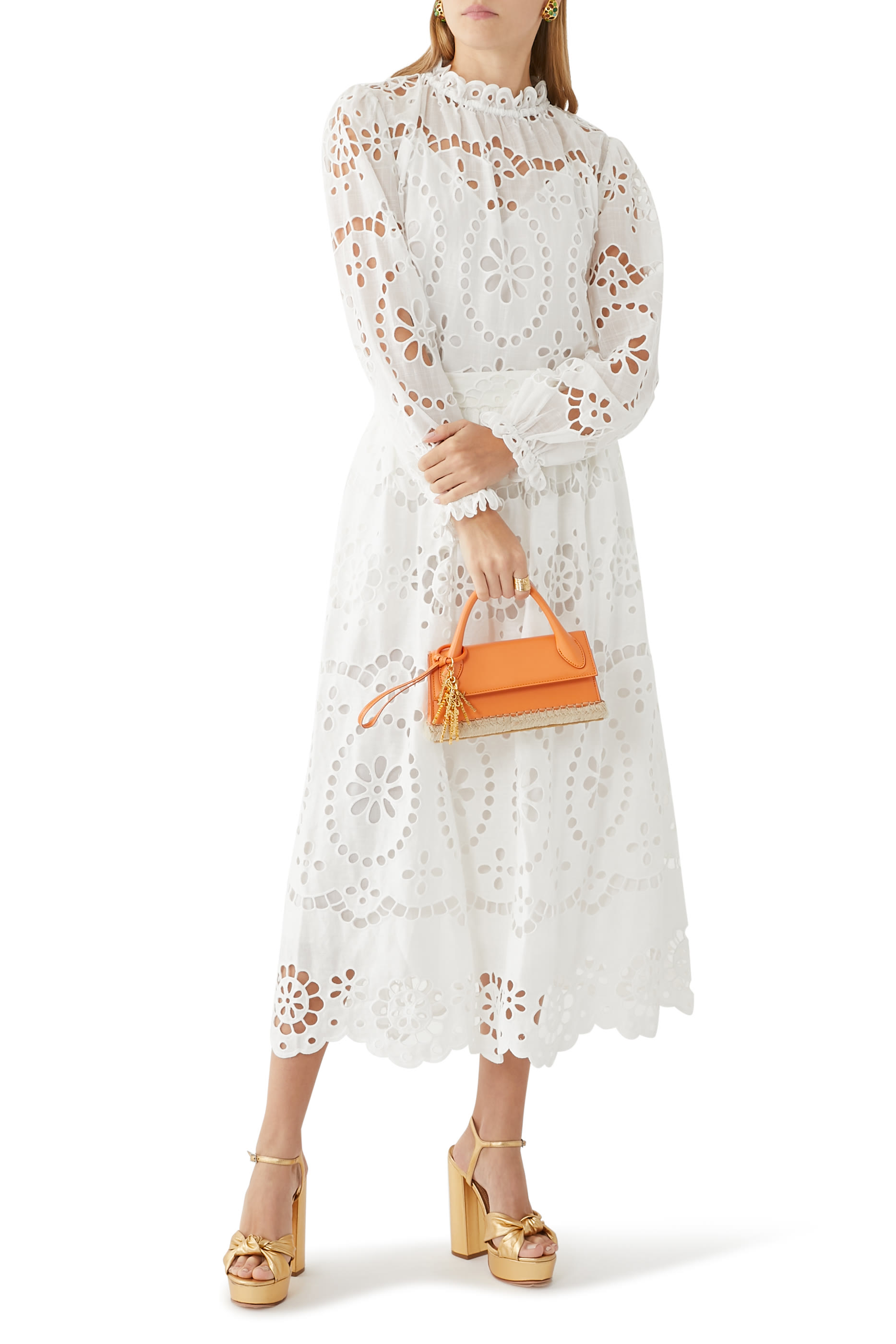 Lexi Embroidered Midi Skirt