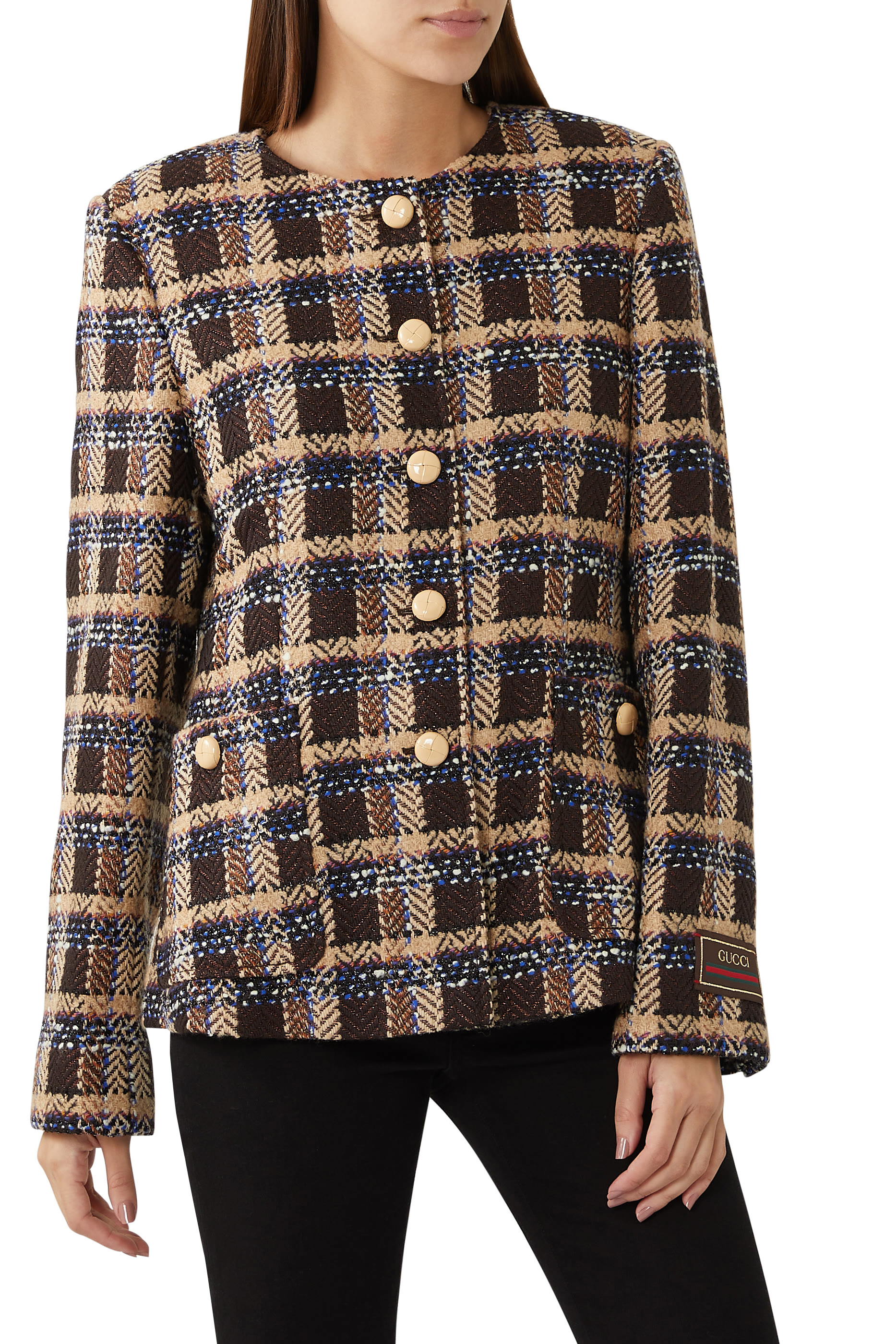 Tartan Tweed Wool Jacket