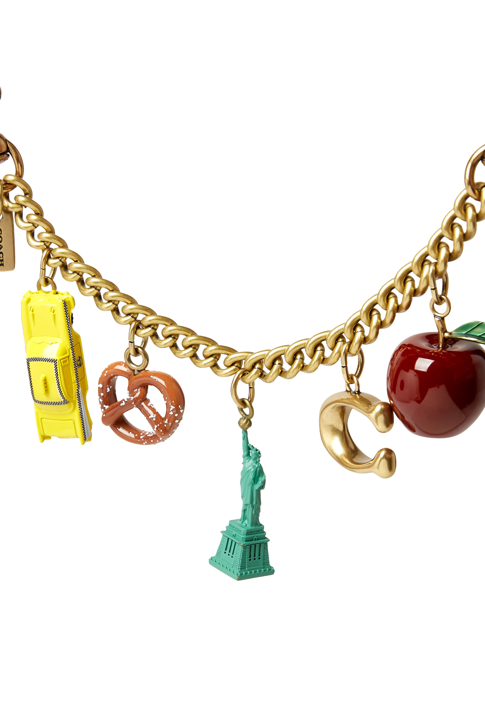  New York Motif Chain Bag Charm